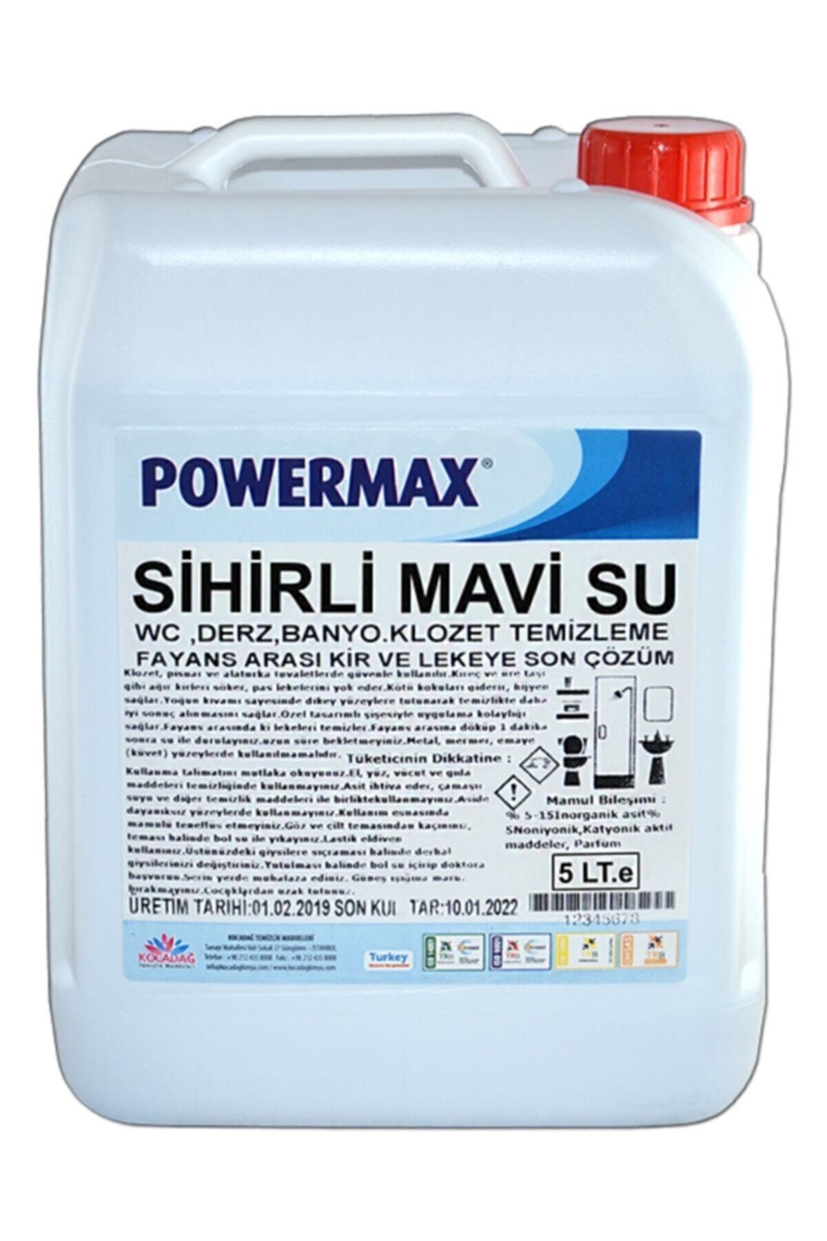 powermax Sihirli Mavi Su 5 Lt