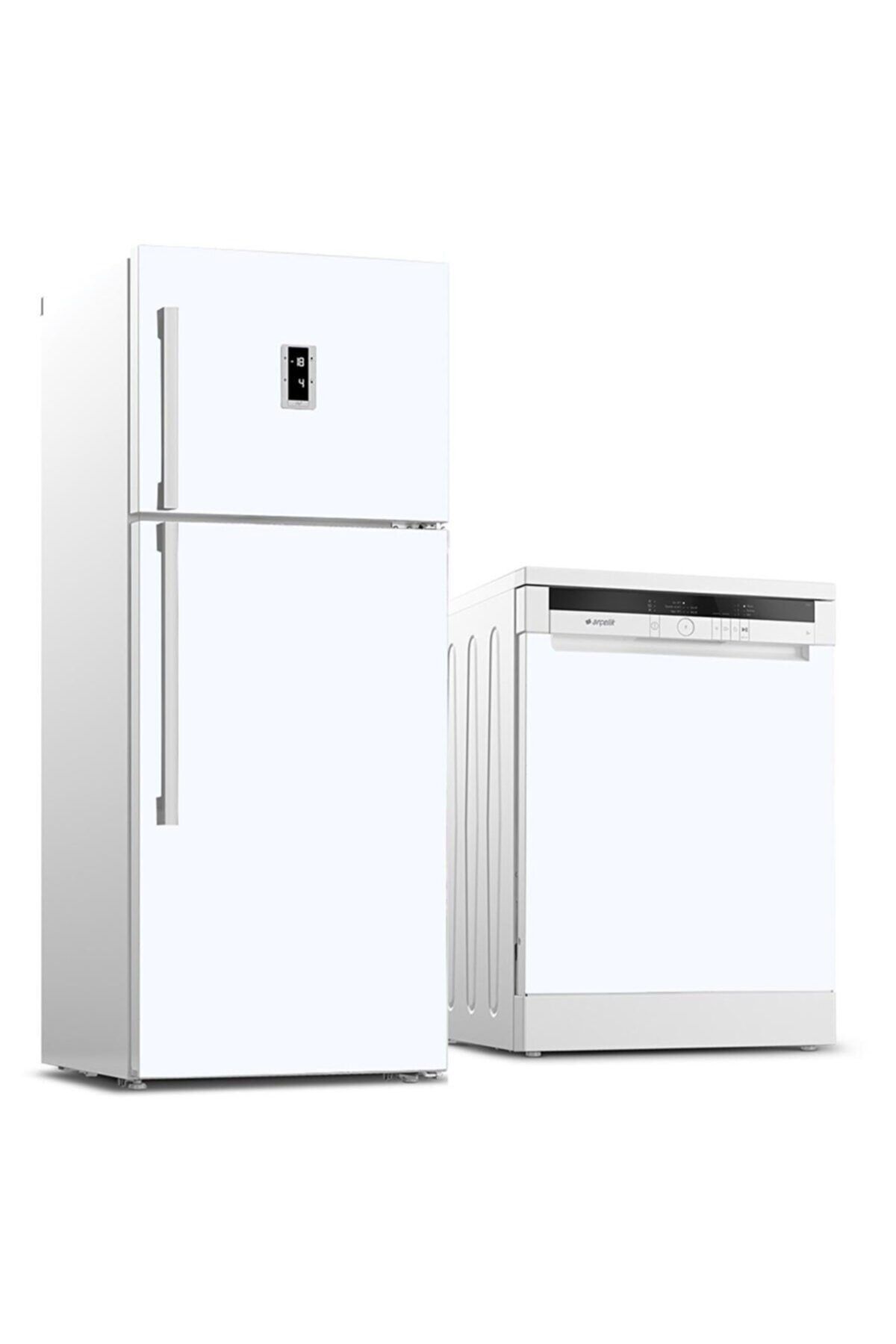 DEKORYAN Buzdolabı Ve Bulaşık Makinesi Kaplama Sticker Beyaz