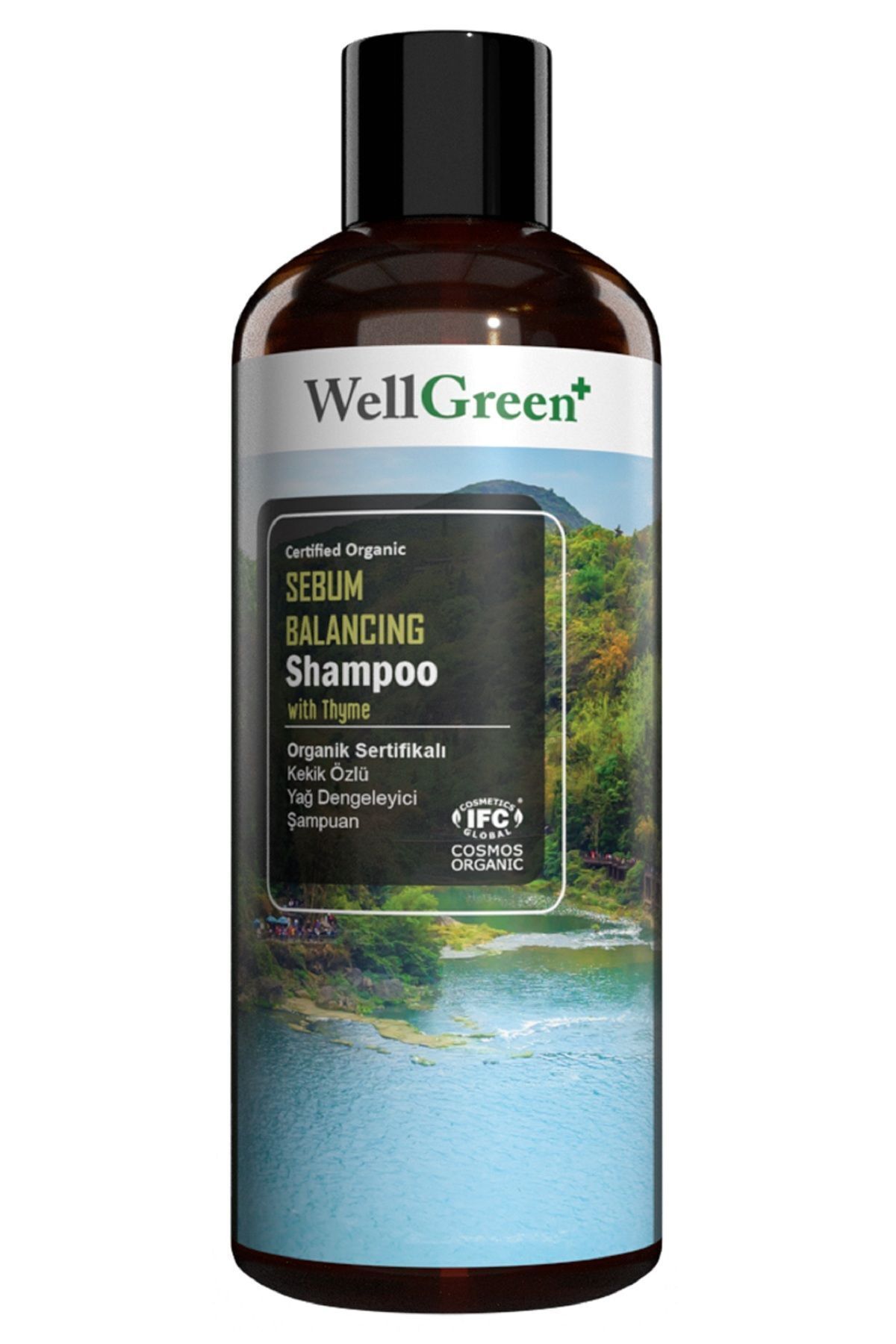 WellGreen Organik Sertifikalı Kekik Özlü Yağ Dengeleyici Şampuan - 400ml