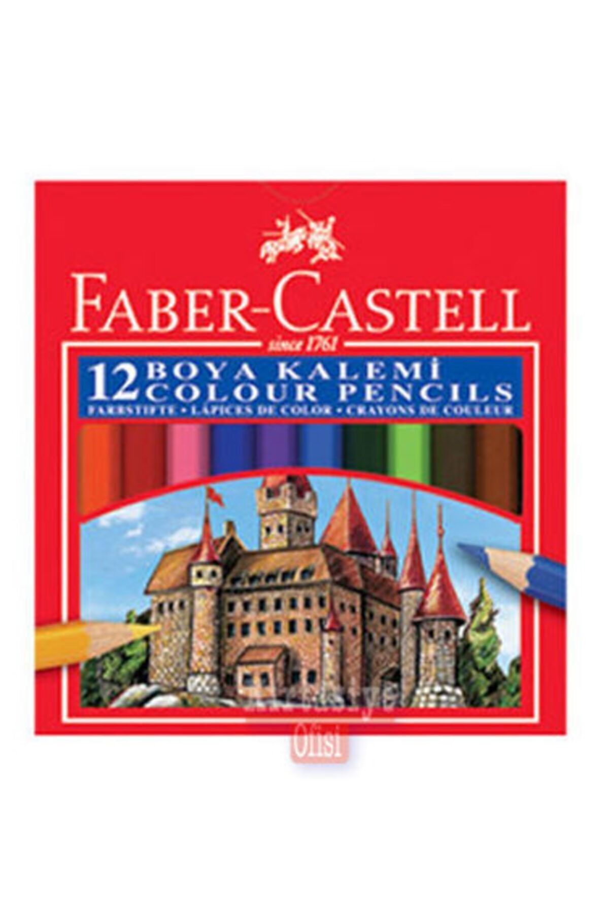 Faber Castell F.castell Kuru Boya Kalemi 12 Li Küçük Karton Kutu/yarım Boy