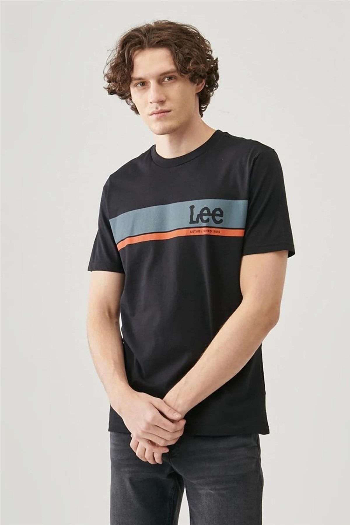 Lee L211918001 Siyah Erkek T-shirt