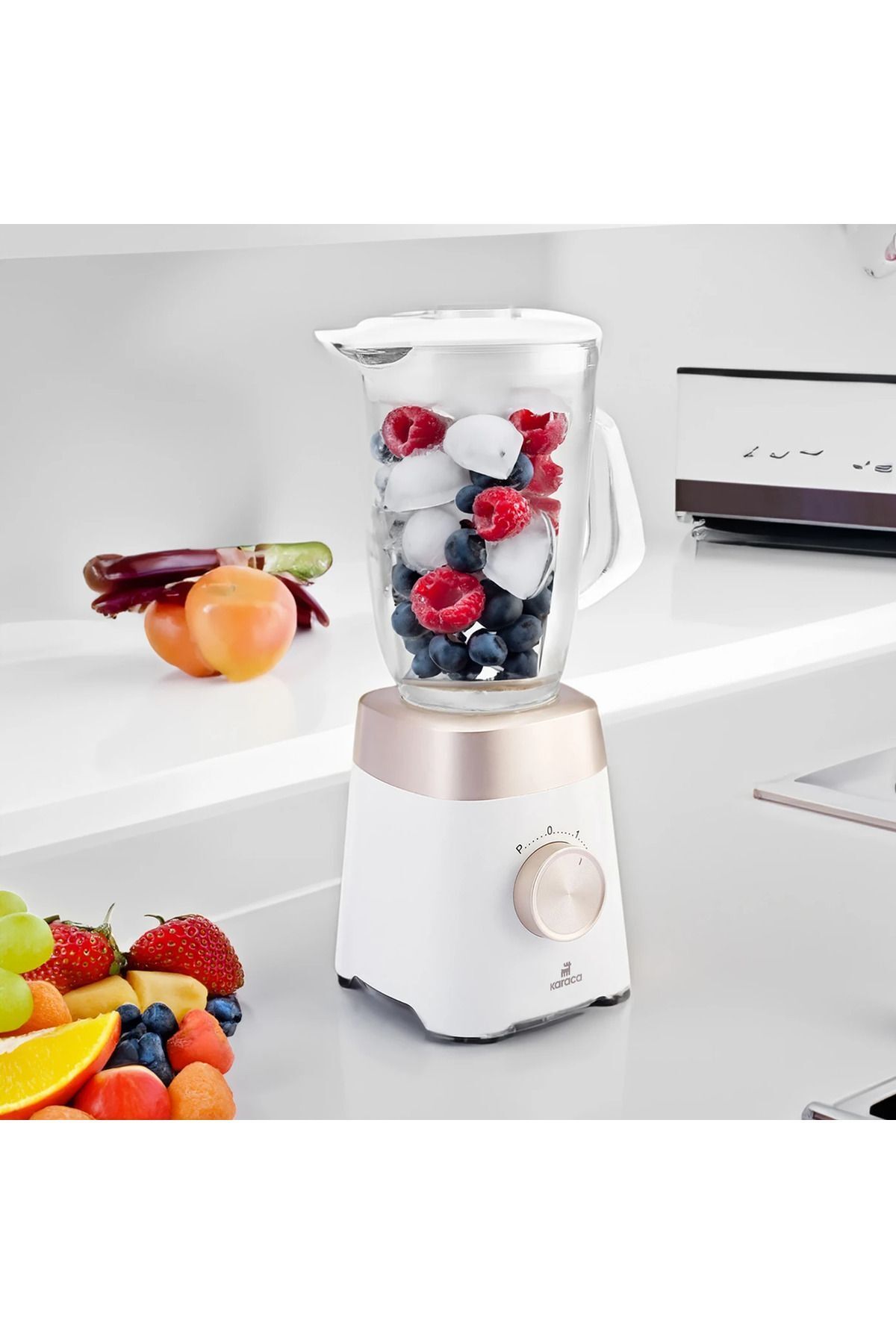 Karaca Buz Kırıcı 1,5 Lt Cam Sürahili Smoothie Blender Krem