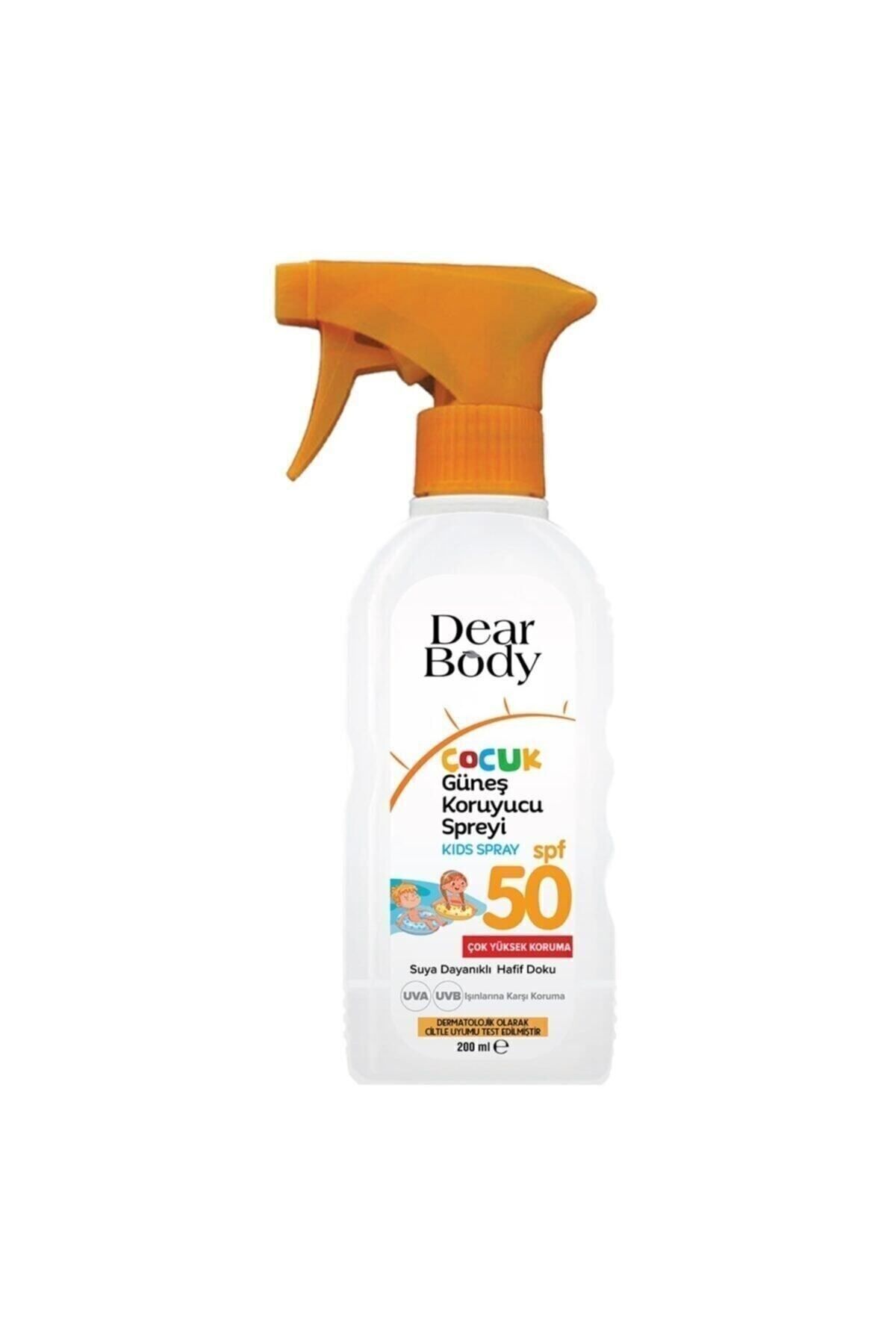 dear body Spf 50 Çocuk Güneş Koruyucu Spreyi 200 ml