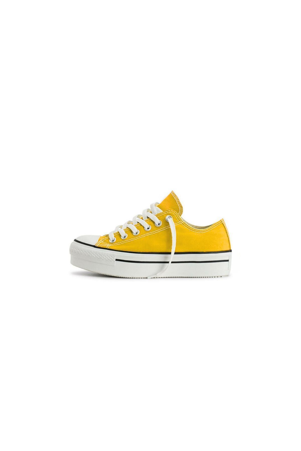 GOSSİP TEAM Kalın Taban All Star Sarı Platform Sneaker Spor Ayakkabı