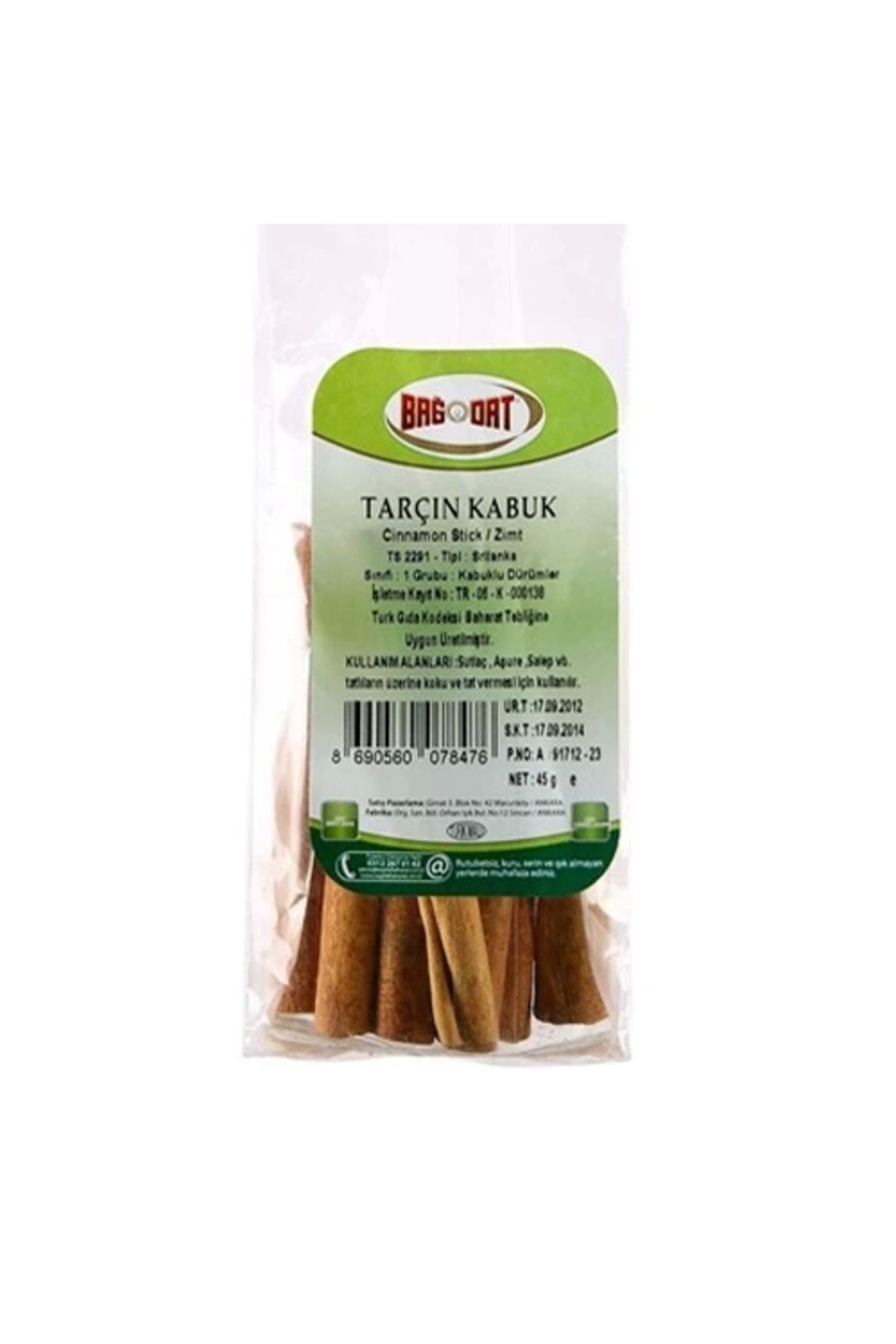 Bağdat Baharat Tarcın Kabuk Poşet 45 gr