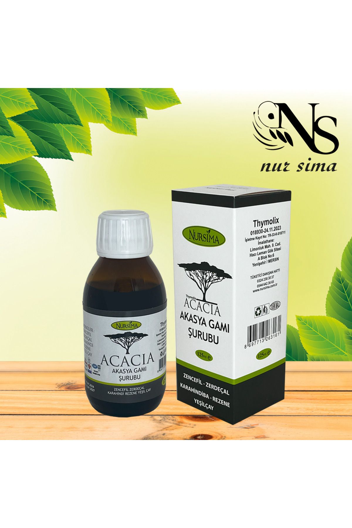 Nursima Acacia Akasya Gamı Şurubu 125 ml