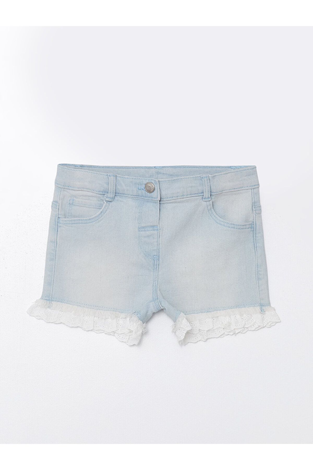 LC Waikiki LCW Beli Lastikli Basic Kız Bebek Jean Şort
