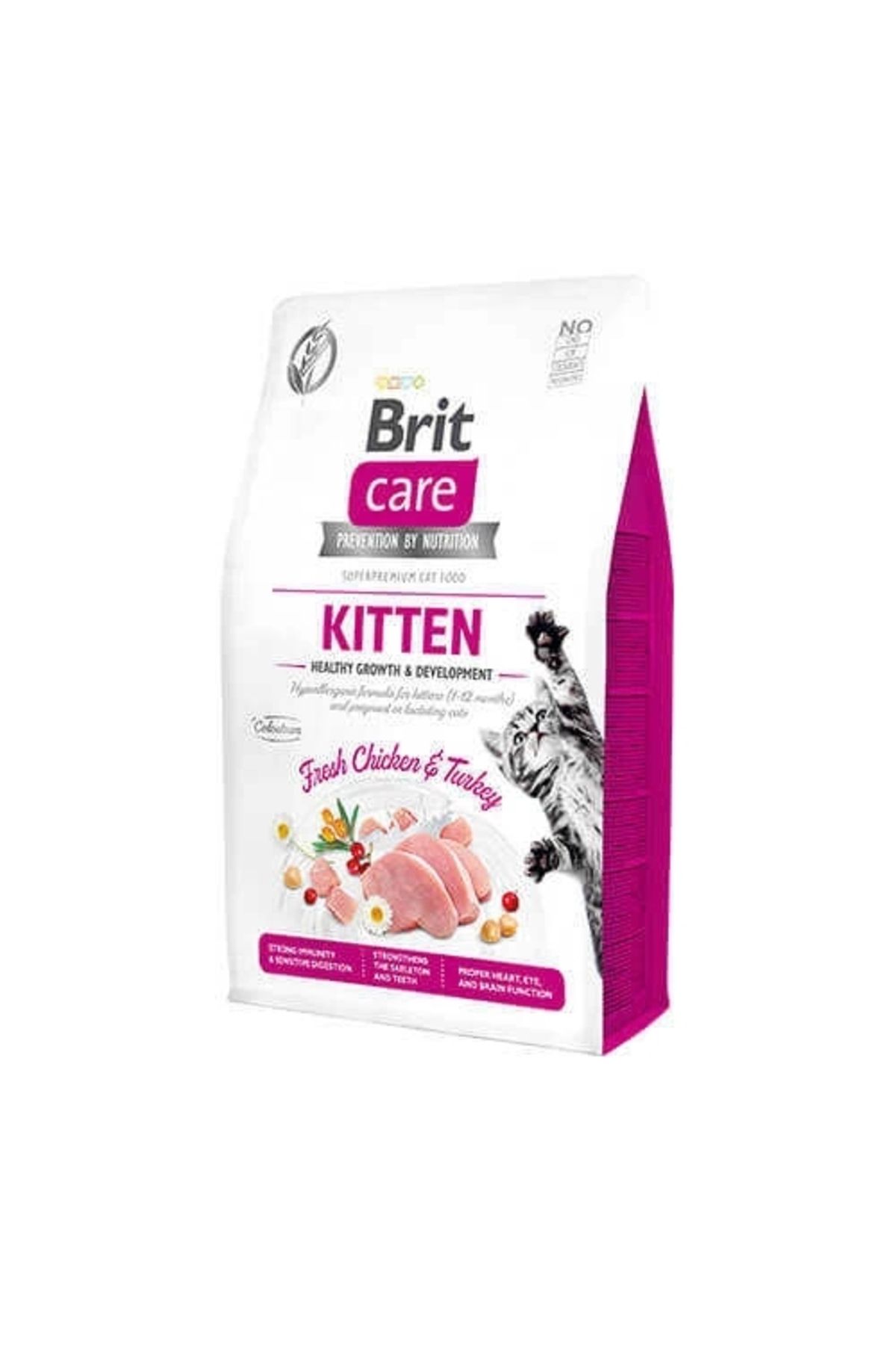 Brit Care Grain-free Tahılsız Tavuklu Ve Hindili Sağlıklı Büyüme & Gelişim Destekleyici Yavru Kedi K