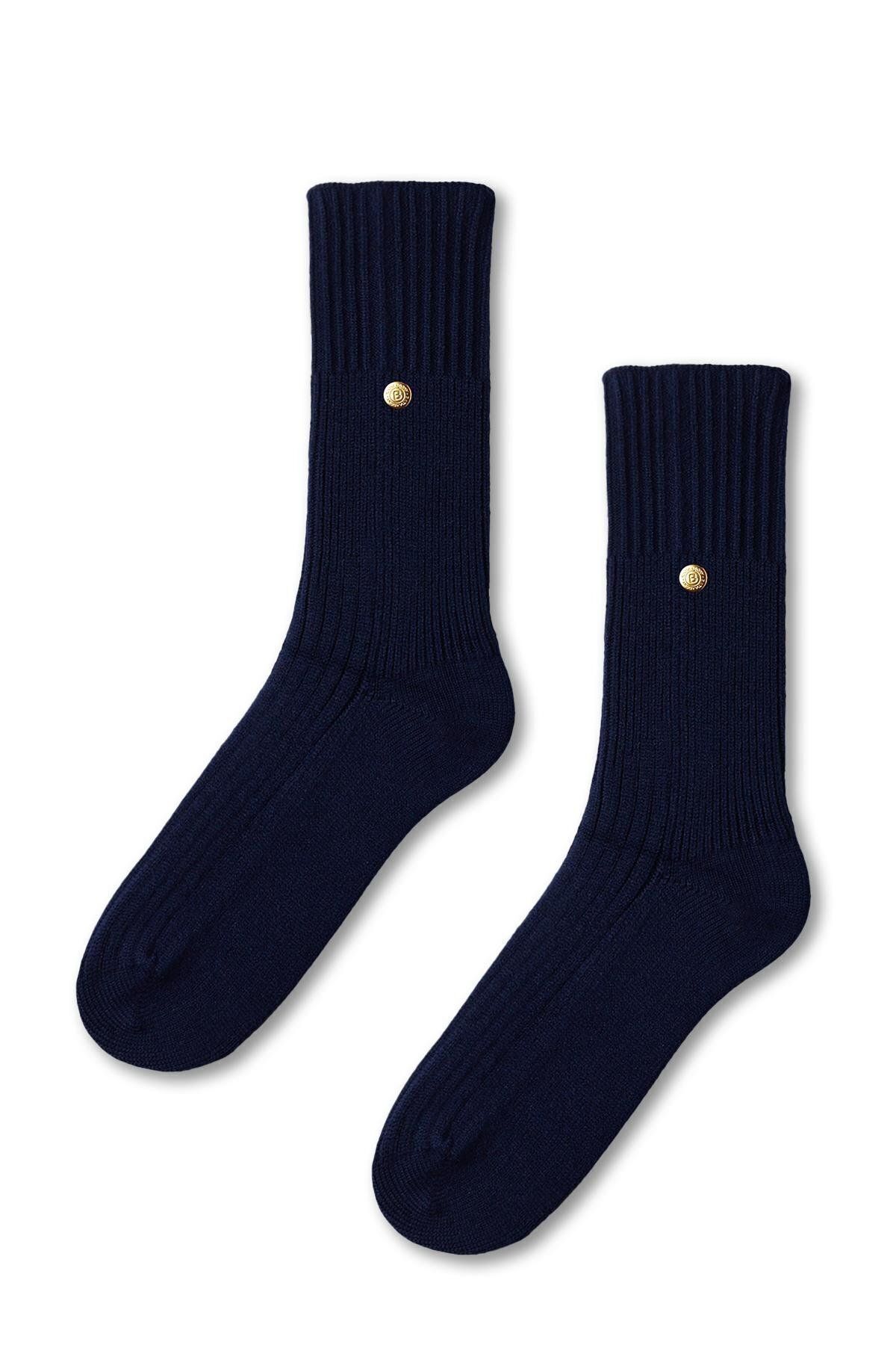 Katia & Bony Zımba Detaylı Viskon Triko Soket Çorap Lacivert