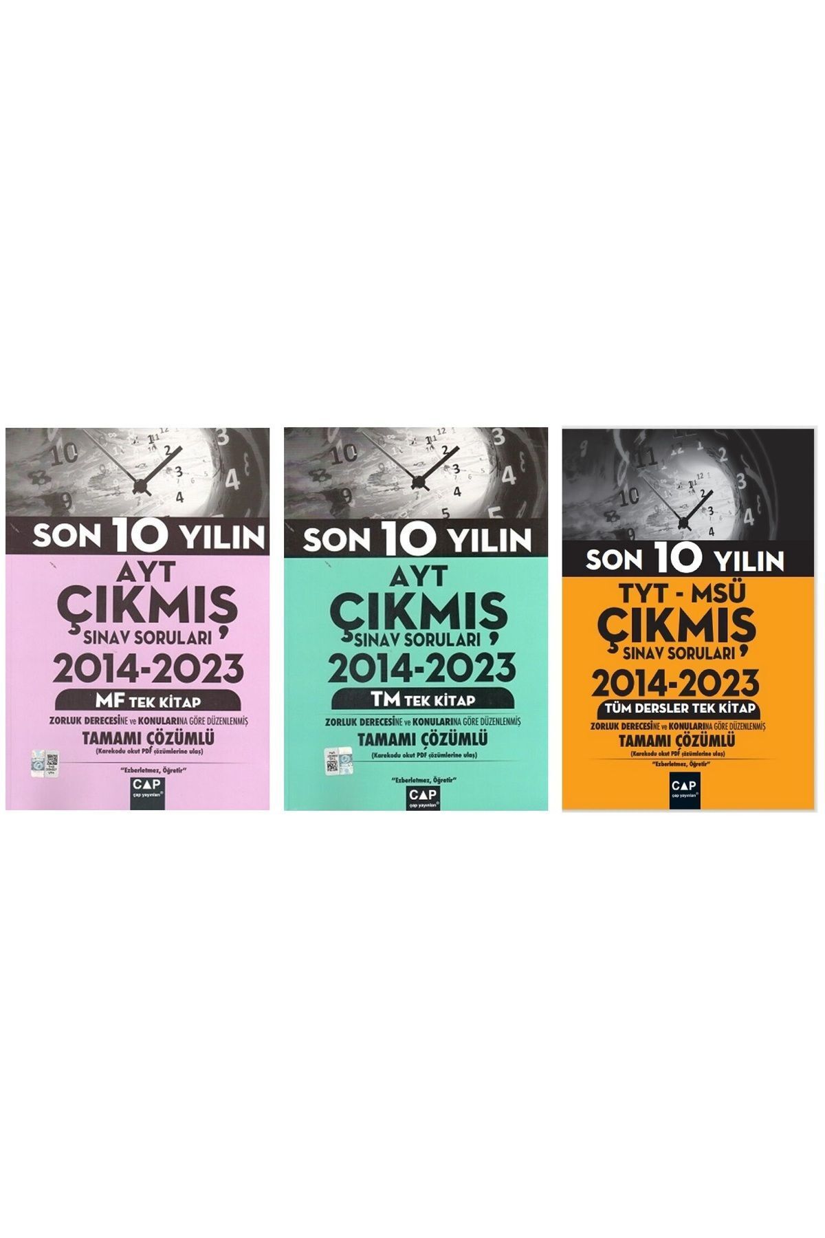 Çap Yayınları Tyt Msü Ayt Mf Ayt Tek Kitap Tm Son 10 Yılın Çıkmış Sınav Soruları 3 Lü Set 2024-2025