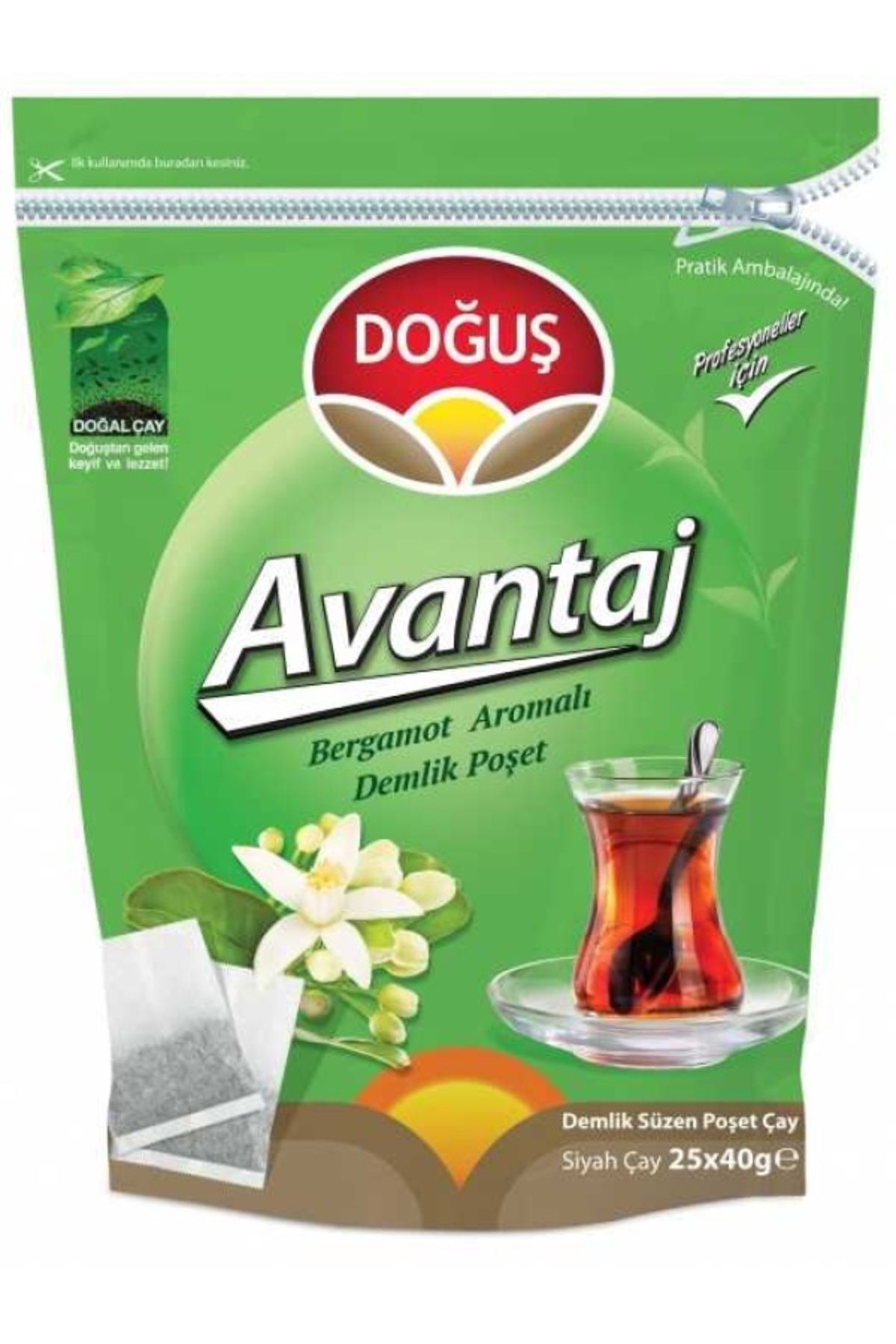 Doğuş Avantaj Bergamot Aromalı Demlik Çay 25x40 gr