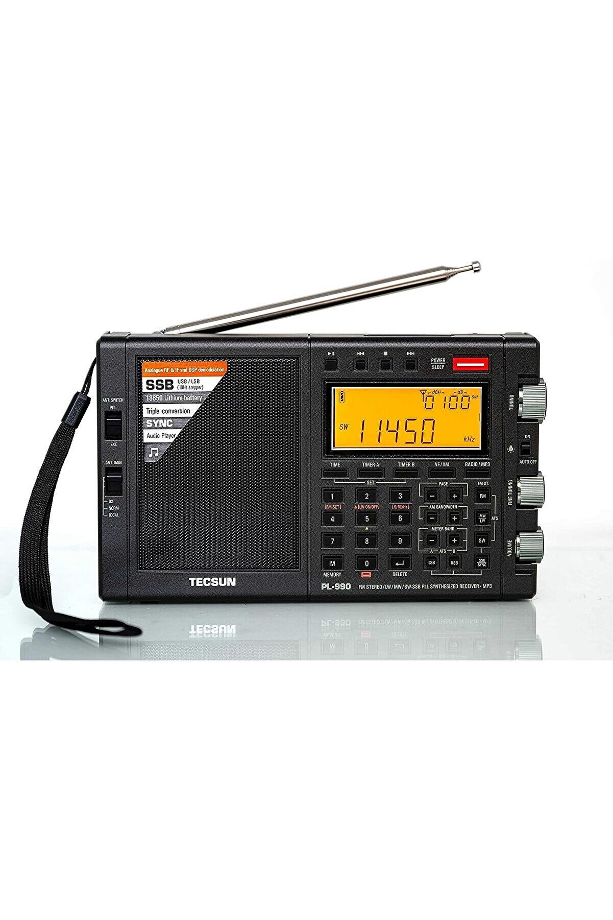 PL990 Dijital Dünya Bandı AM/FM Kısa Dalga Uzun Dalga Radyo