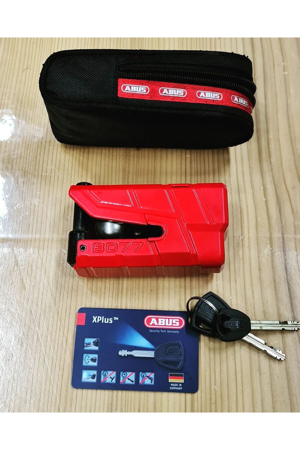 Abus KİLİT ABUS 8077 GRANIT DETECTO X-PLUS RED