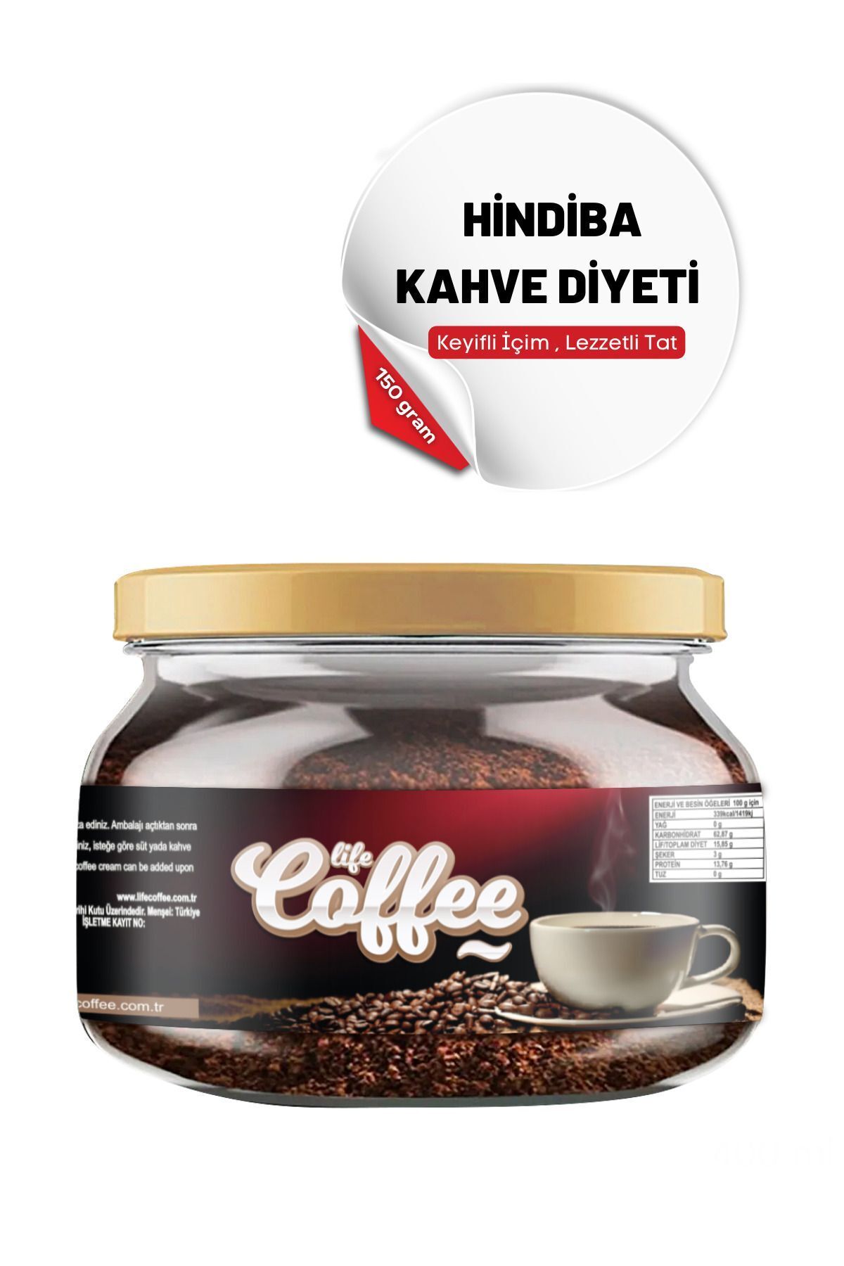 Lifecoffee Kahve Diyeti , Hindiba Kahvesi , Detox Kahve , 150 gram , Diyet Kahve