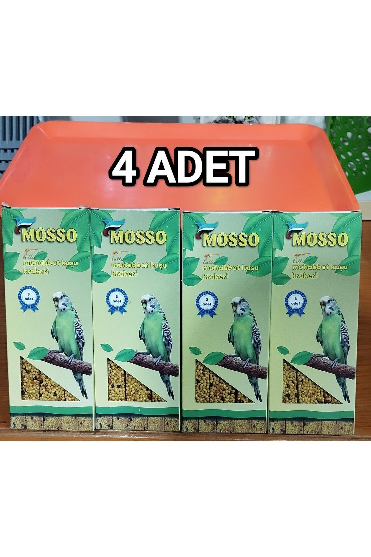 Mosso muhabbet kuşu krakeri 80 gr x 4 adet 3 lü paket
