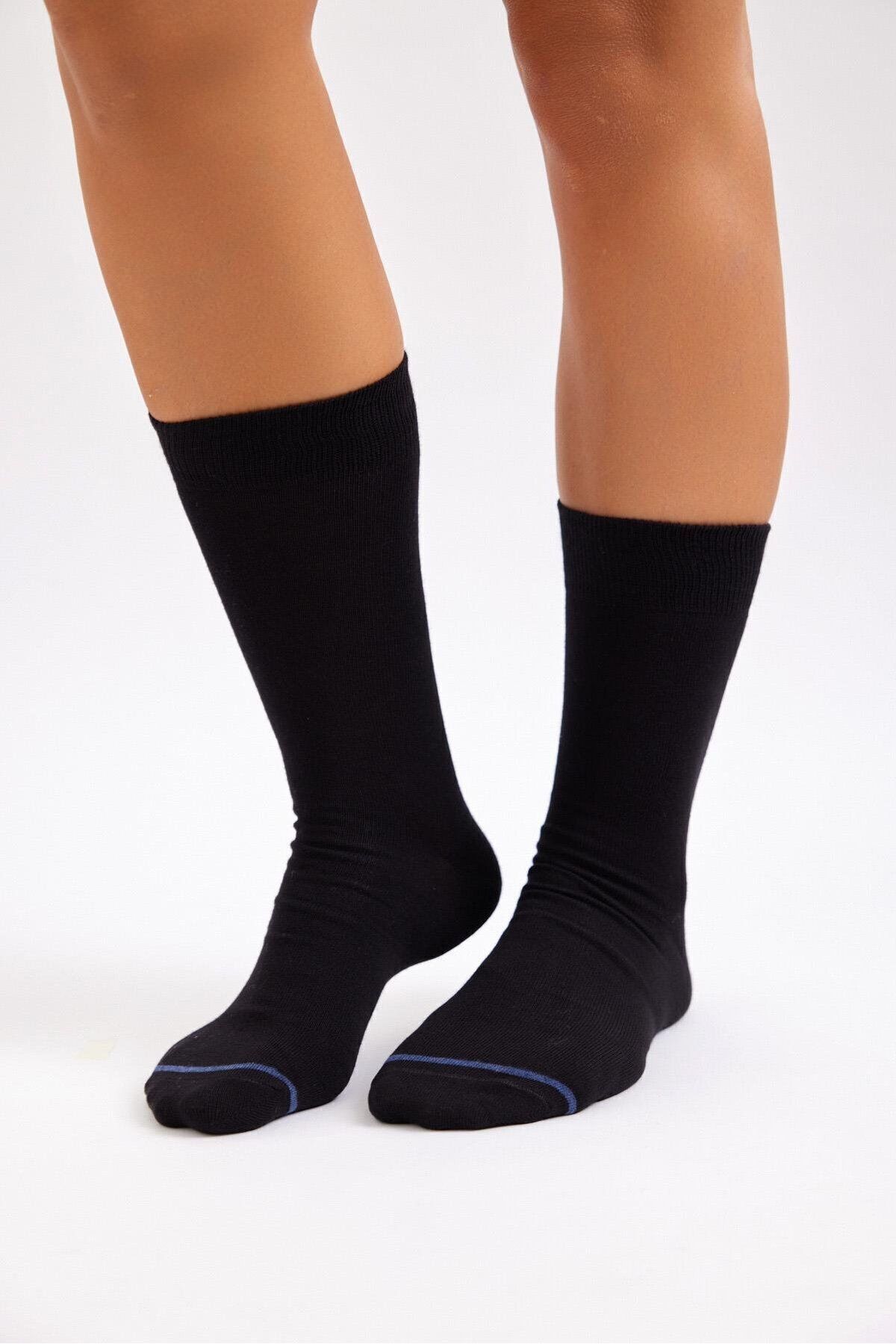 Katia & Bony Erkek Havlu Taban Uzun Konçlu Soket Çorap Lacivert/siyah