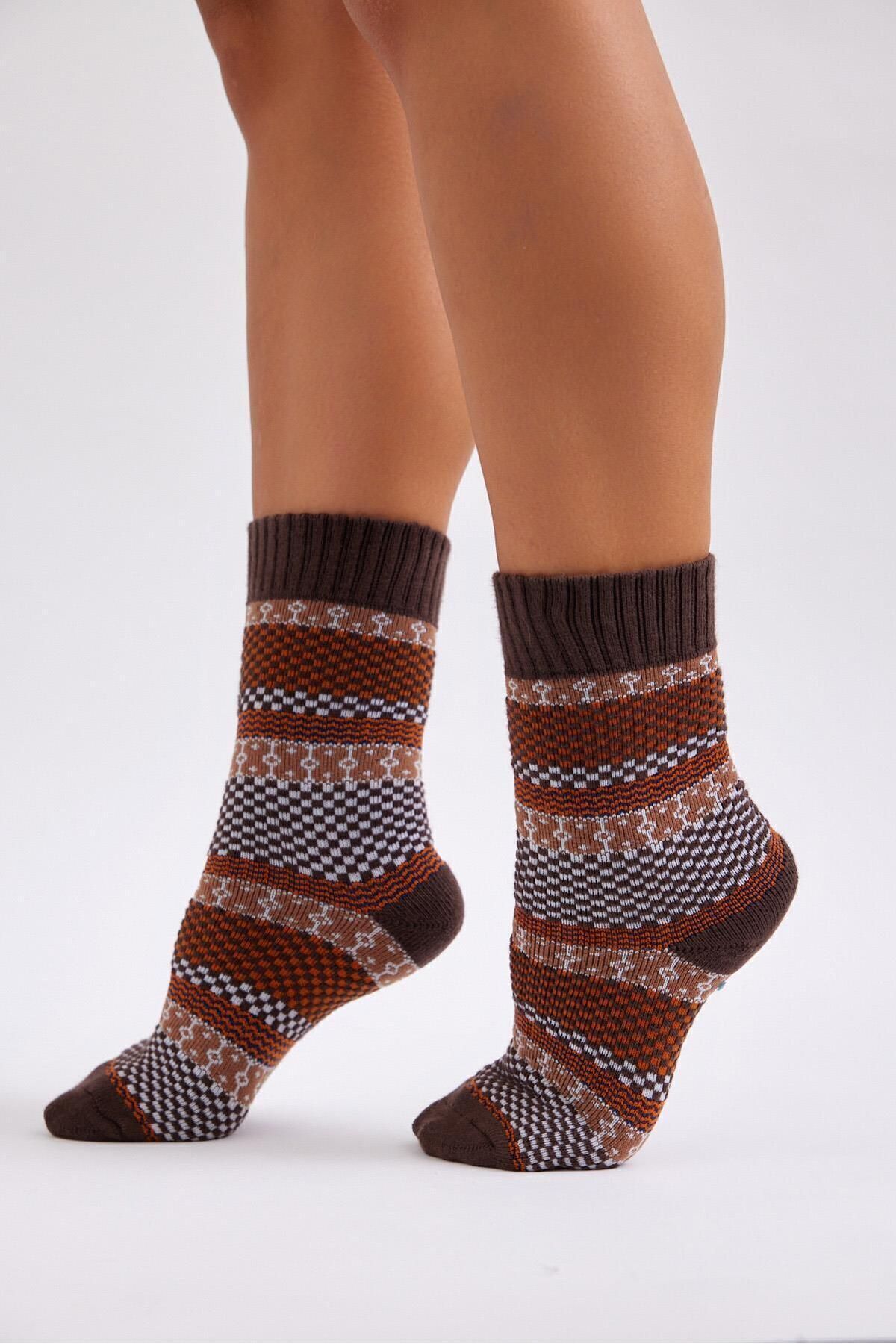 Katia & Bony Kalın Kışlık Çorap Kahverengi