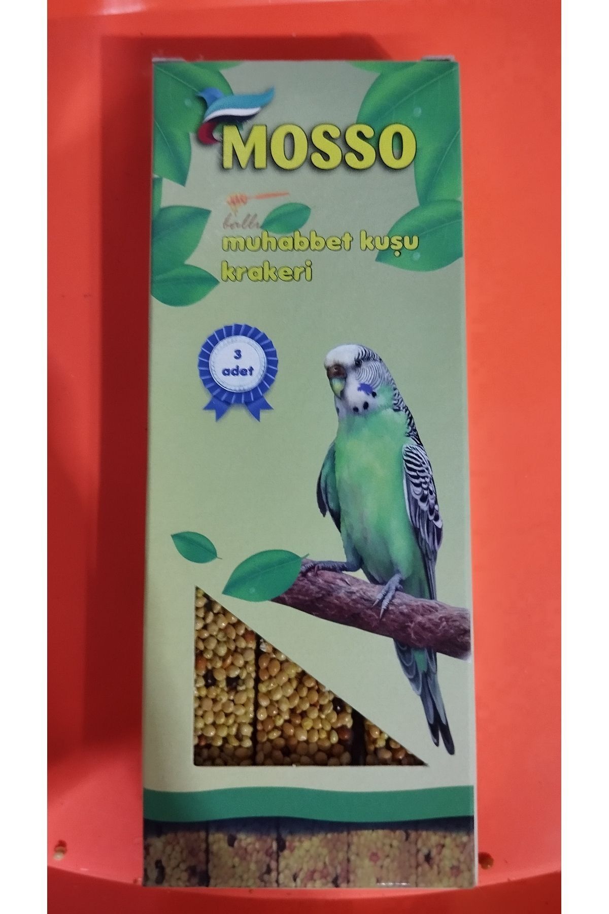 Mosso muhabbet kuşu krakeri 3lü paket 80 gr