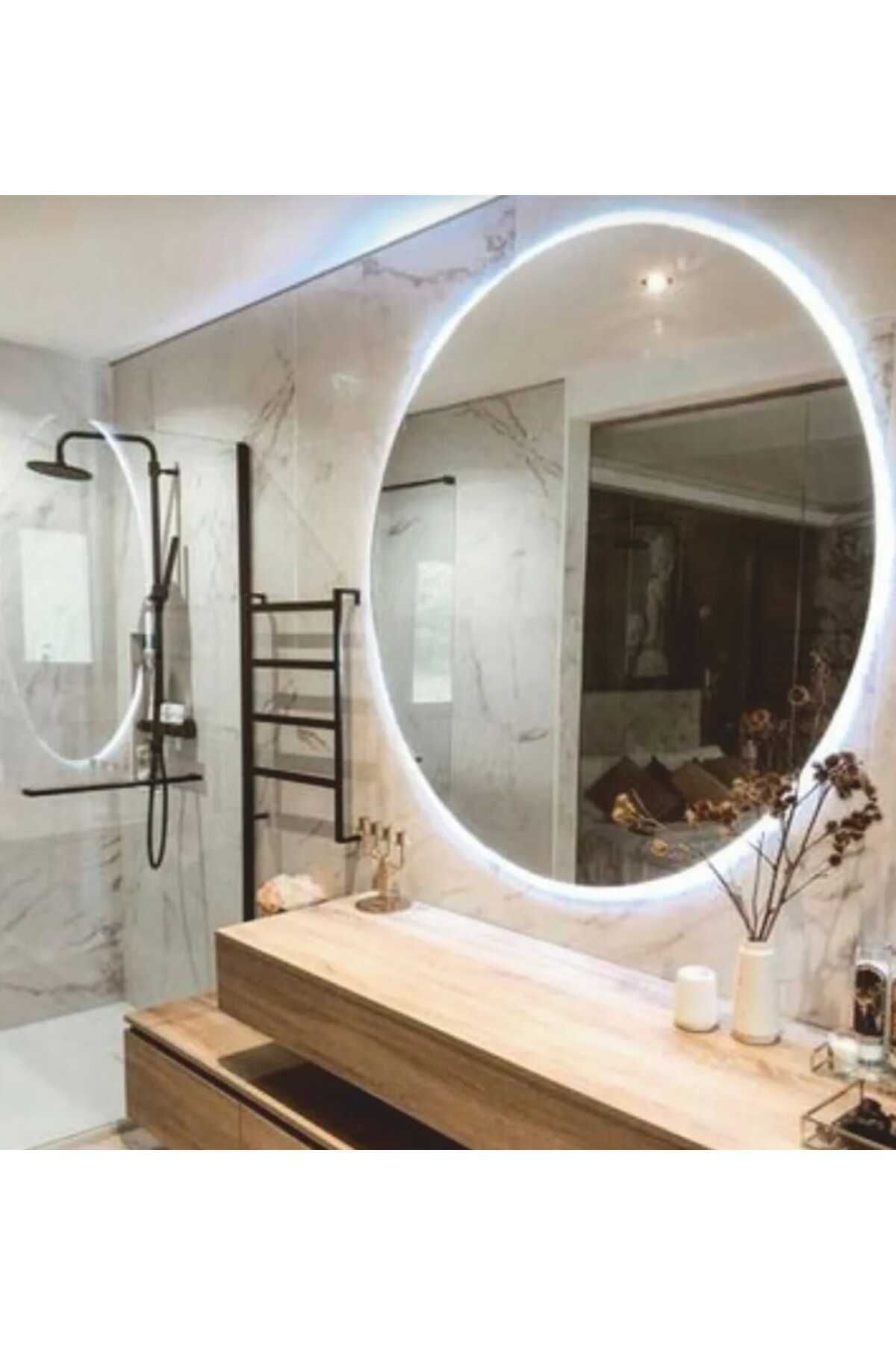 SİNA HOME DESİGNS 70 Cmyuvarlak Ledli Ayna Banyo Aynası Makyaj Aynası