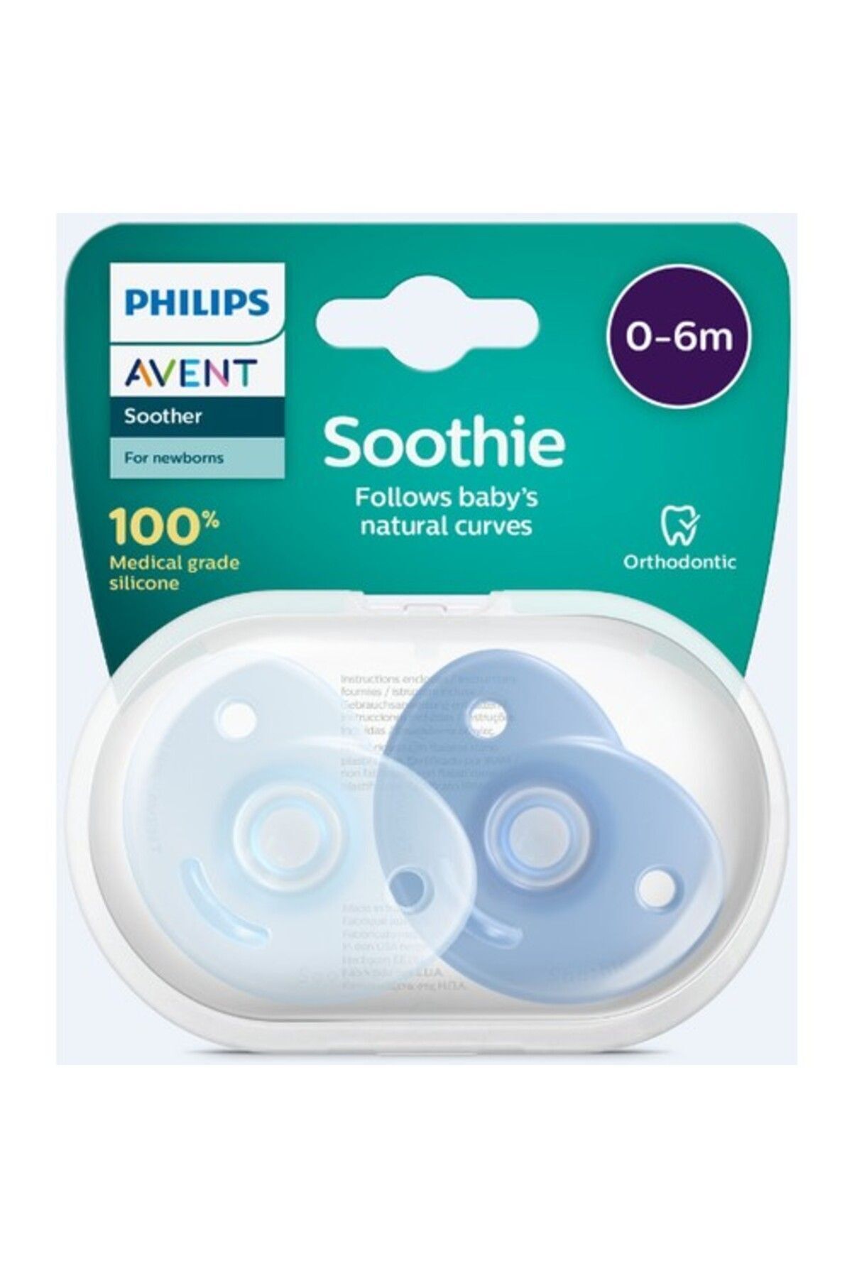 Philips Avent Soothie Ortodontik Saklama Kutulu 2li Emzik 0-6 Ay - Erkek