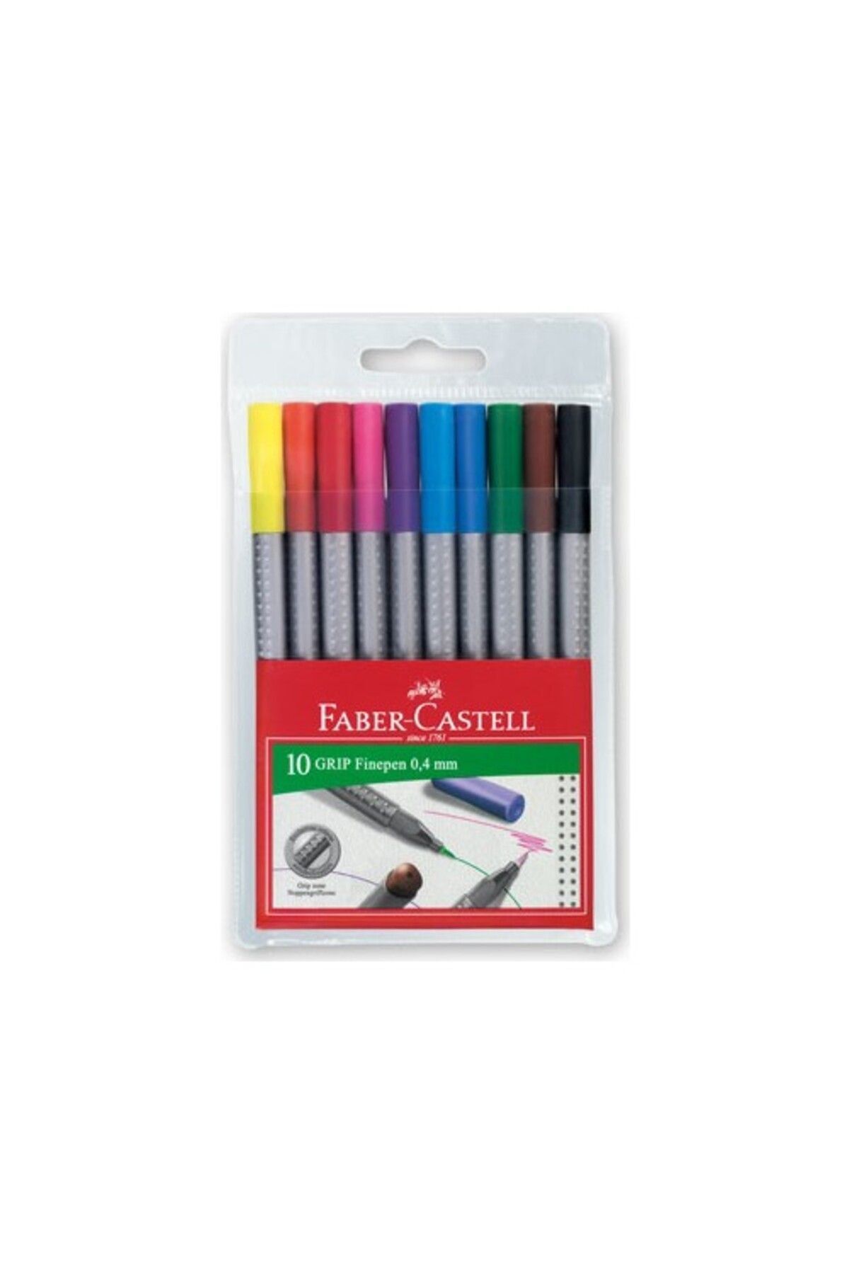 Faber Castell Faber-castell Grip Finepen Keçe Uç 0.4mm 10'lu Karton Kutu