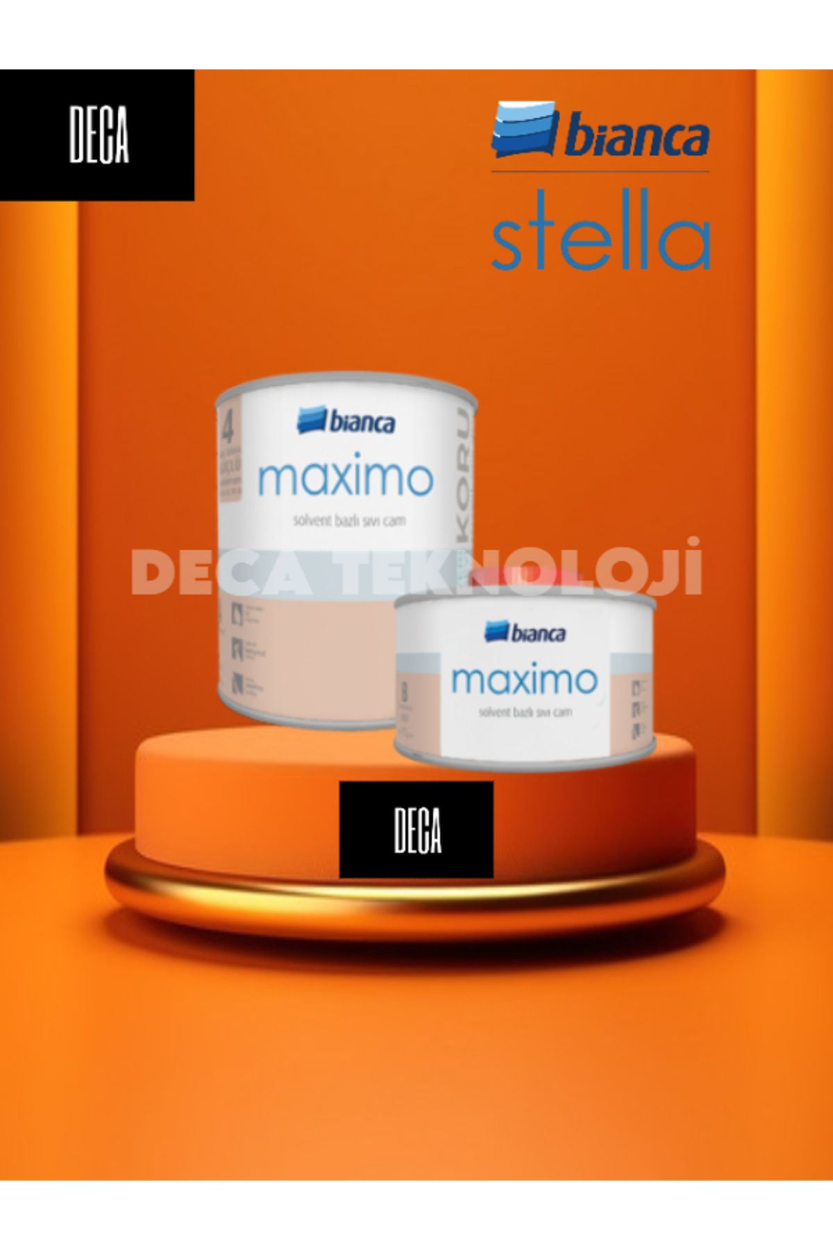 Bianca Maximo Solvent Bazlı Sıvı Cam Vernikten 4 Kat Daha Güçlü  0.5 lt Parlak-İpek mat