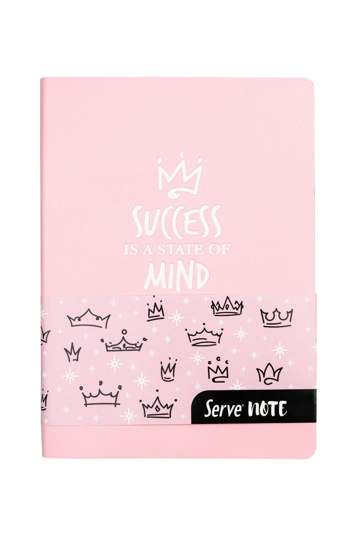 Serve Note 15x21cm 120yp Çizgili Defter Şeker Pembe