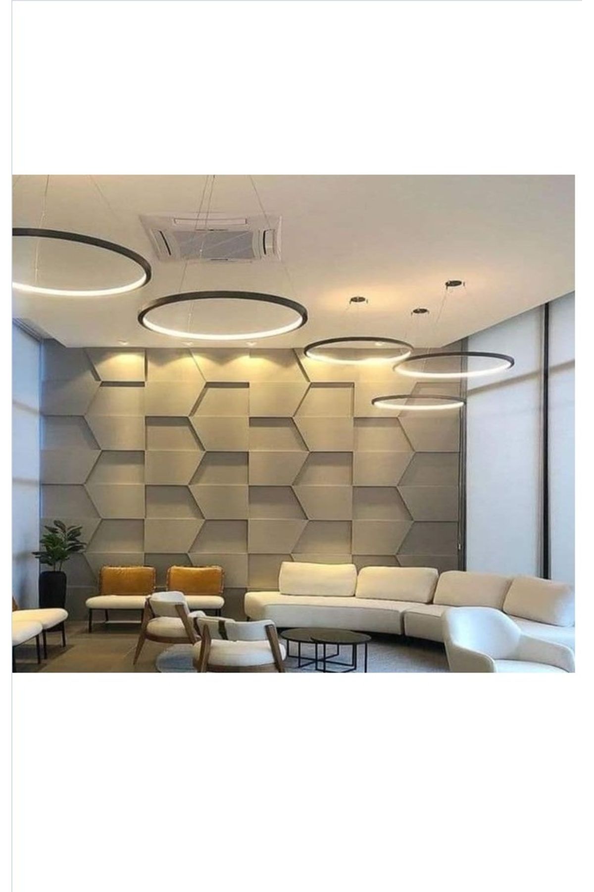 TNCN Mobilya TOPKAPI model 30 x 50cm Dekoratif MDF Duvar paneli , 3D ahşap duvar sanatı 8 adetli