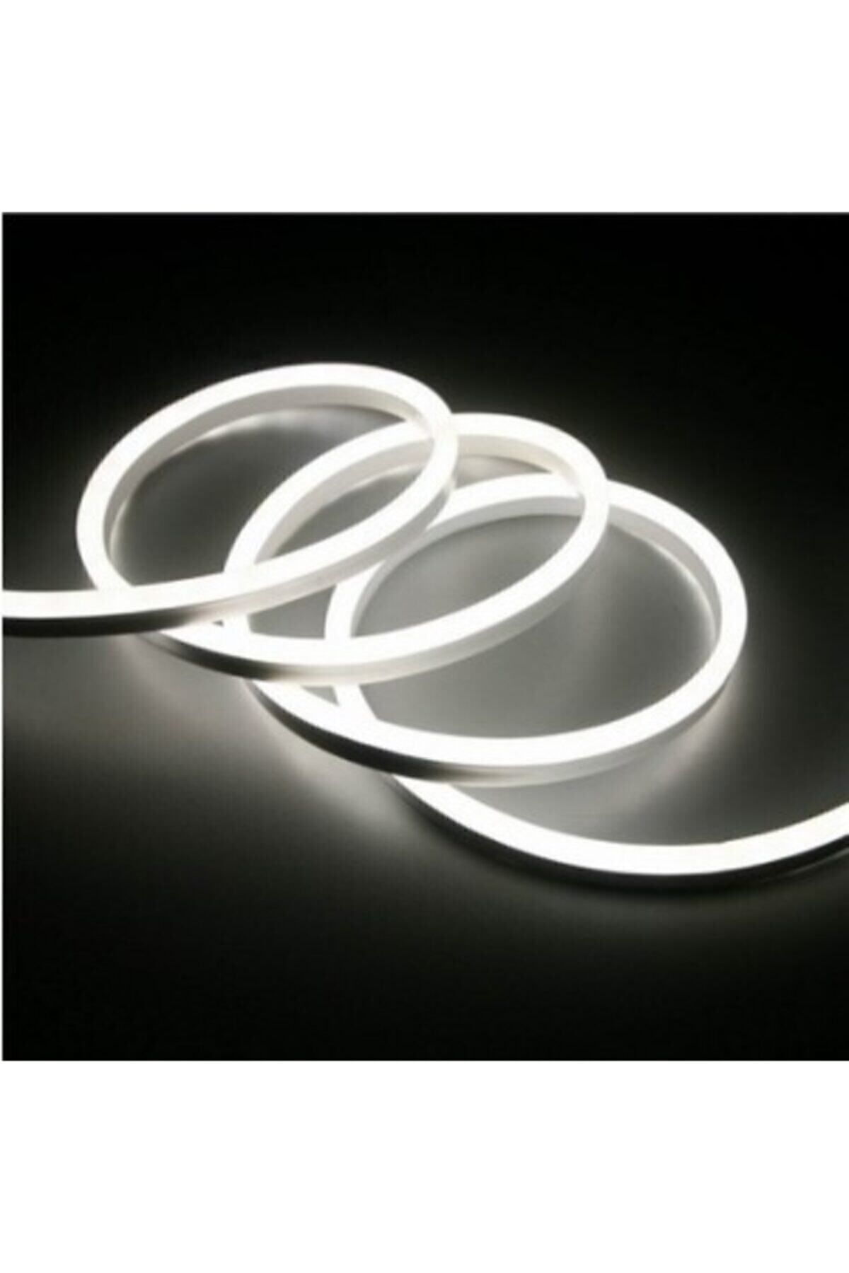 OOKAY Kopya - Neon Esnek Şerit Led 3 Metre Beyaz + 220 Volt Fiş