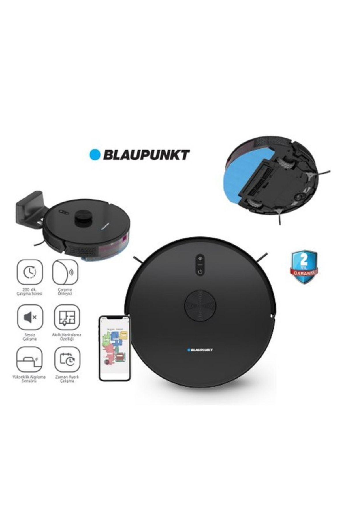 Blaupunkt S10 robomaster akıllı robot süpürge