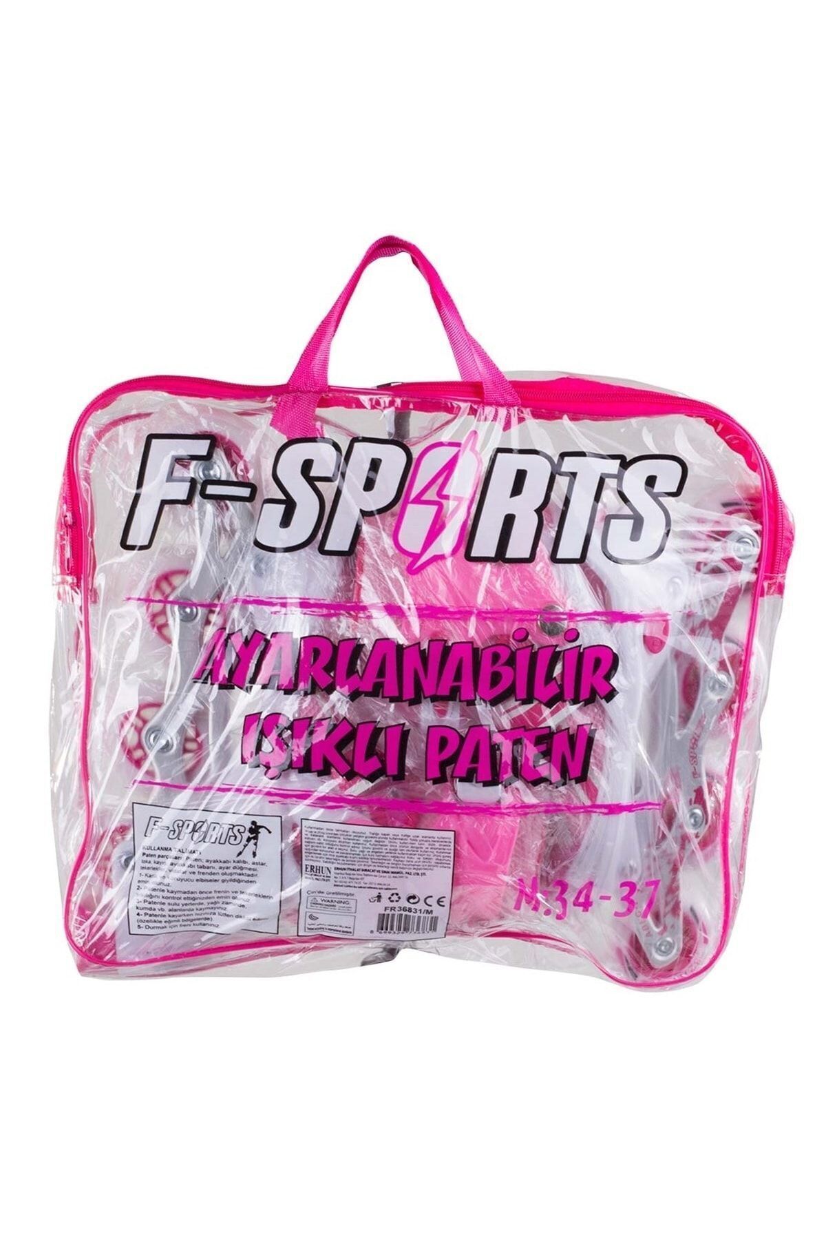 F-Sports Işıklı Ayarlanabilir Slikon Teker Metal Gövde Paten