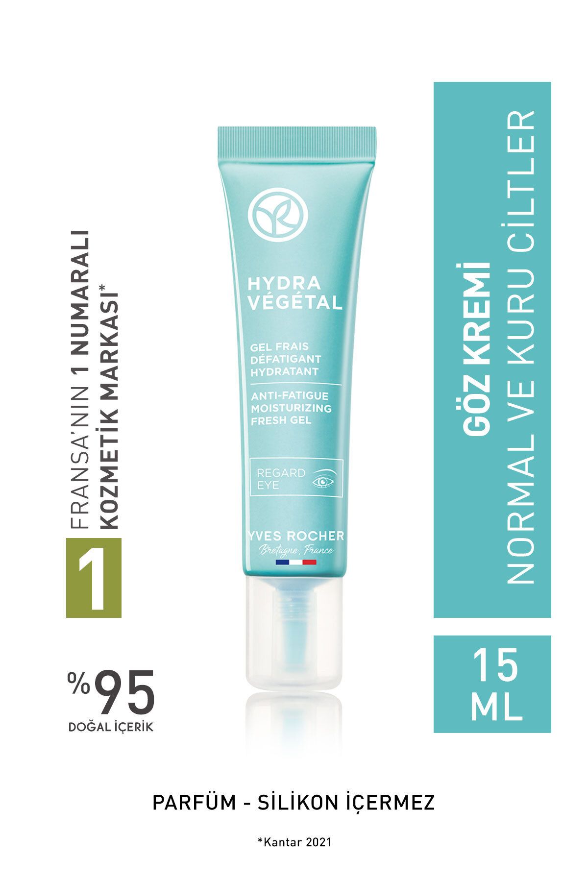 Yves Rocher Normal Ve Kuru Ciltler Için Hydra Vegetal - Aloe Vera & Escin - Göz Kremi -15 Ml-284