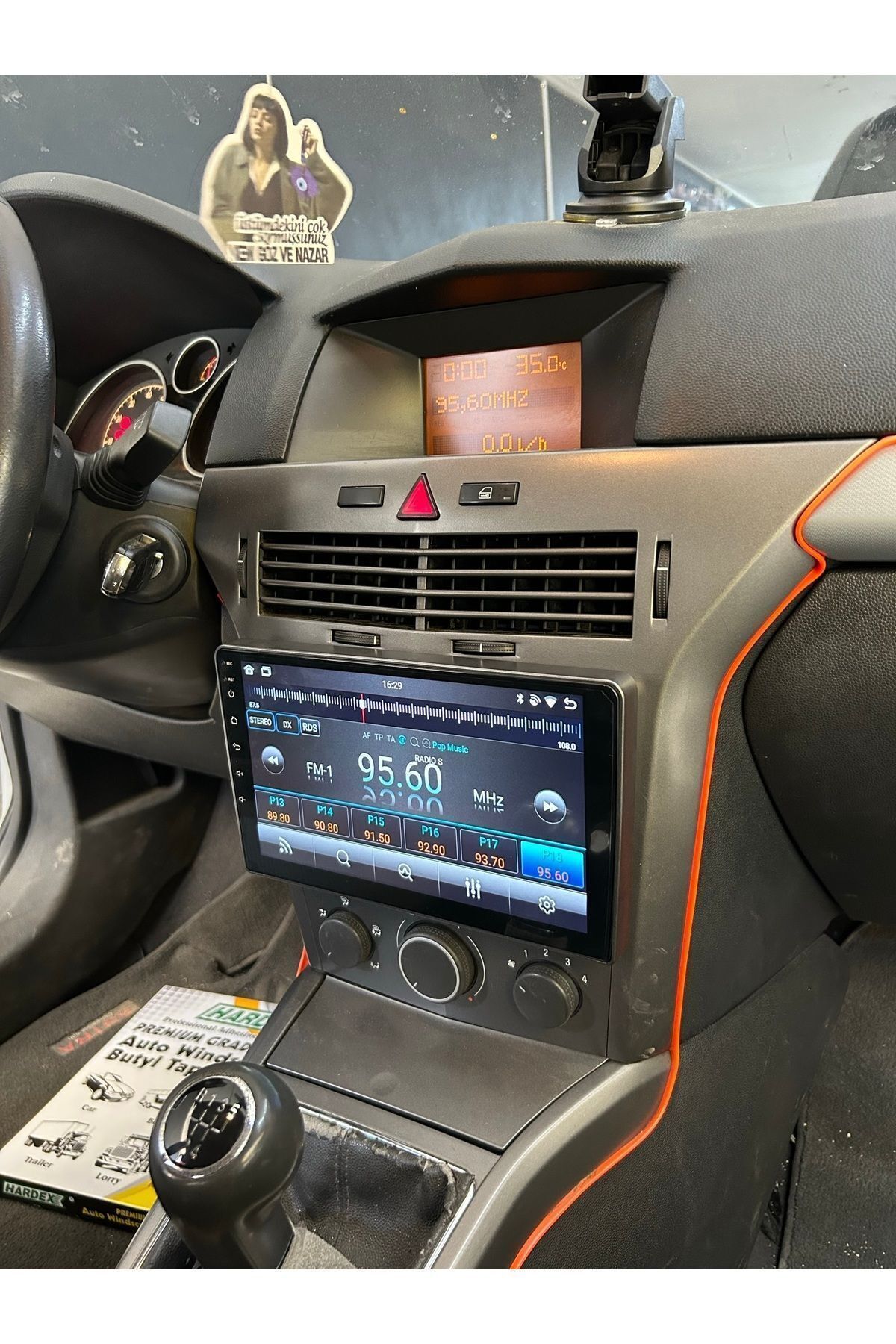 Custom Pluss Opel Astra H Çerçeveli Android 12 Multimedya Carplay 4GB RAM+64GB HDD Navigasyon Ekran