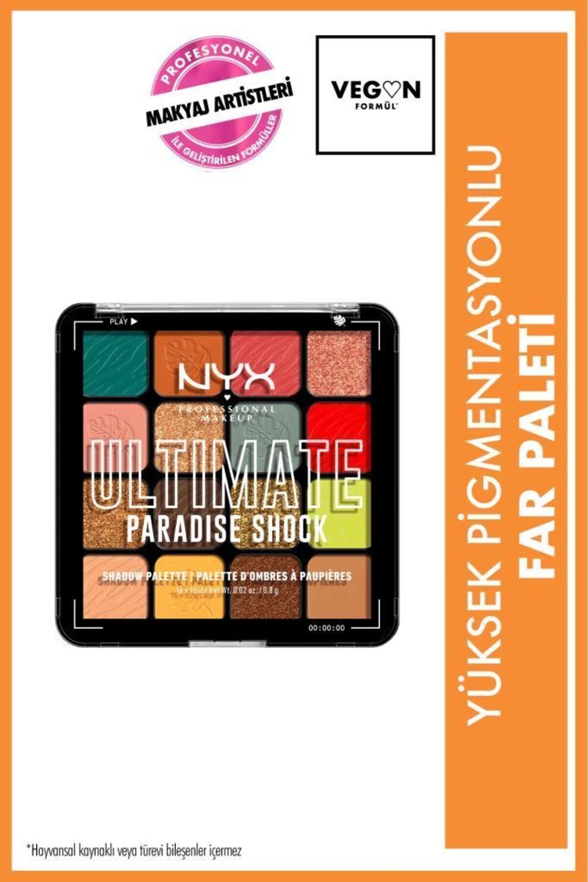 NYX Professional Makeup Ultimate Shadow Palette - Paradise Shock Göz Farı Paleti