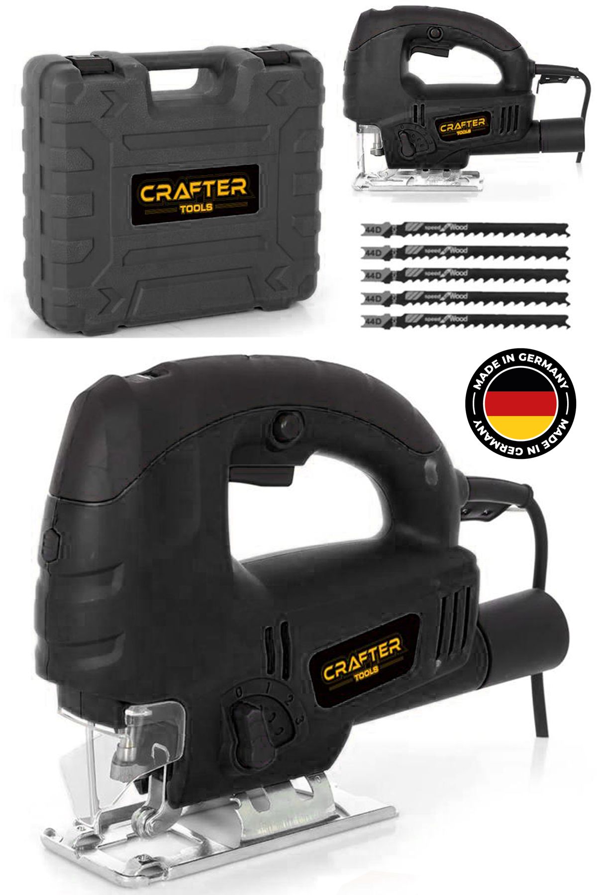 CRAFTERTOOLS Germany 650 W 3 Kademe Devir Ayarlı Pandül Ayarlı Bıçkı Dekupaj Testere