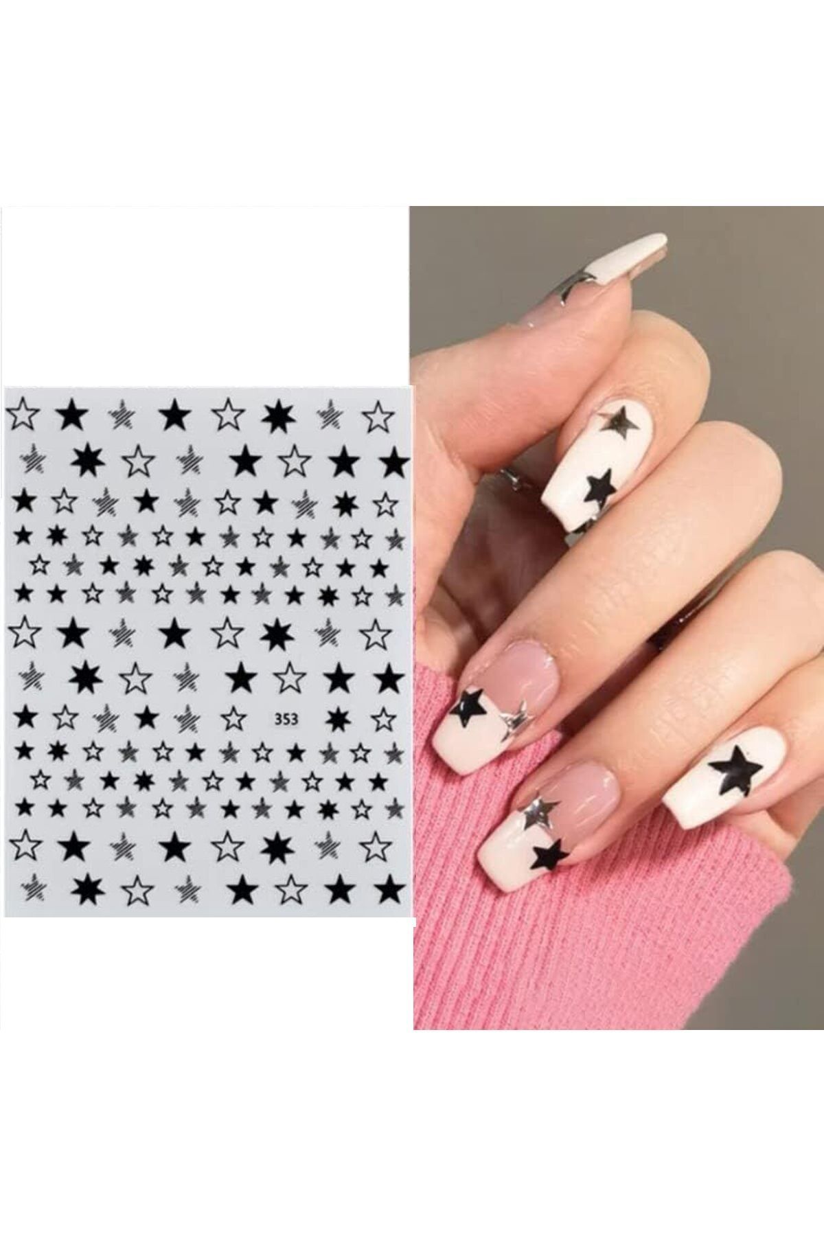 Venalisa Tırnak Sticker Yıldız Tırnak Süsleme Nail Art JO-353