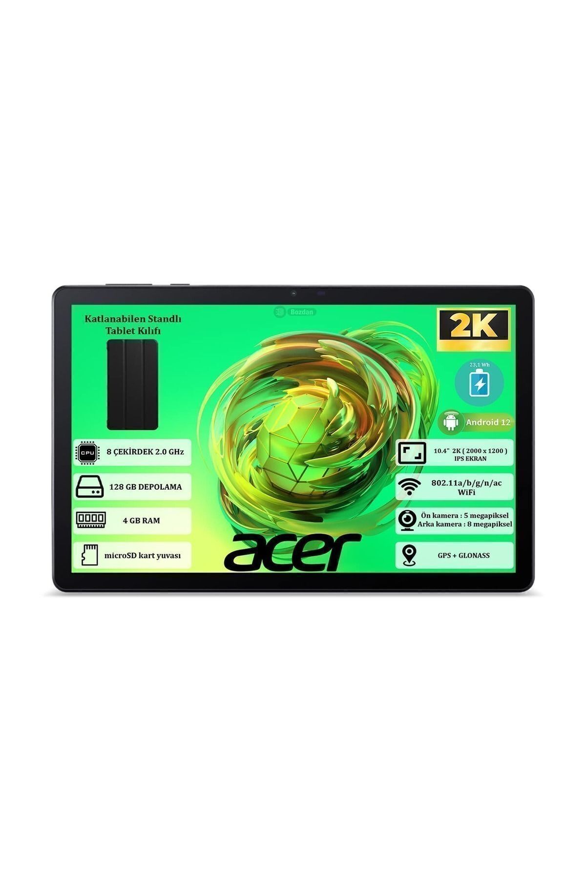 ACER Iconia Tab P10 4gb Ram 128gb 10.4" (1200 X 2000 ) Ips Yeni Nesil Android Tablet Nt.lfsey.001