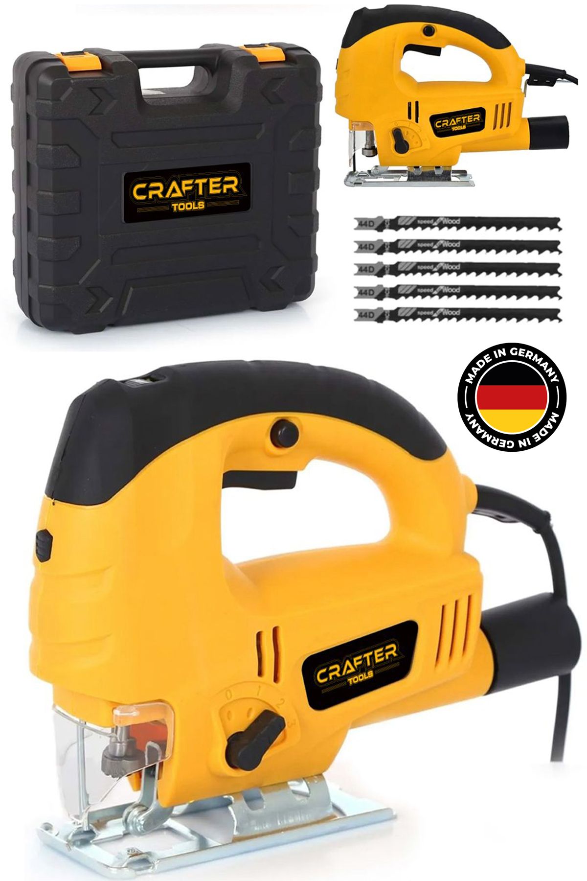 CRAFTERTOOLS Germany 650 W 3 Kademe Devir Ayarlı Pandül Ayarlı Bıçkı Dekupaj Testere