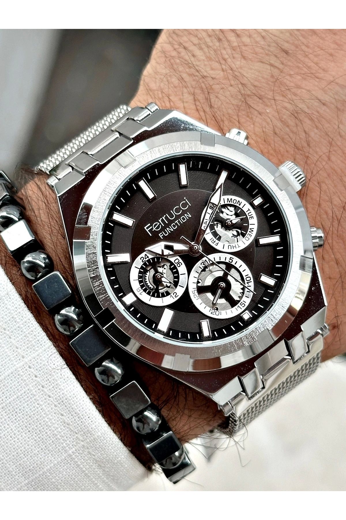 Ferrucci Function FCF.03290FH.01 Hasır Kordon Erkek Kol Saati