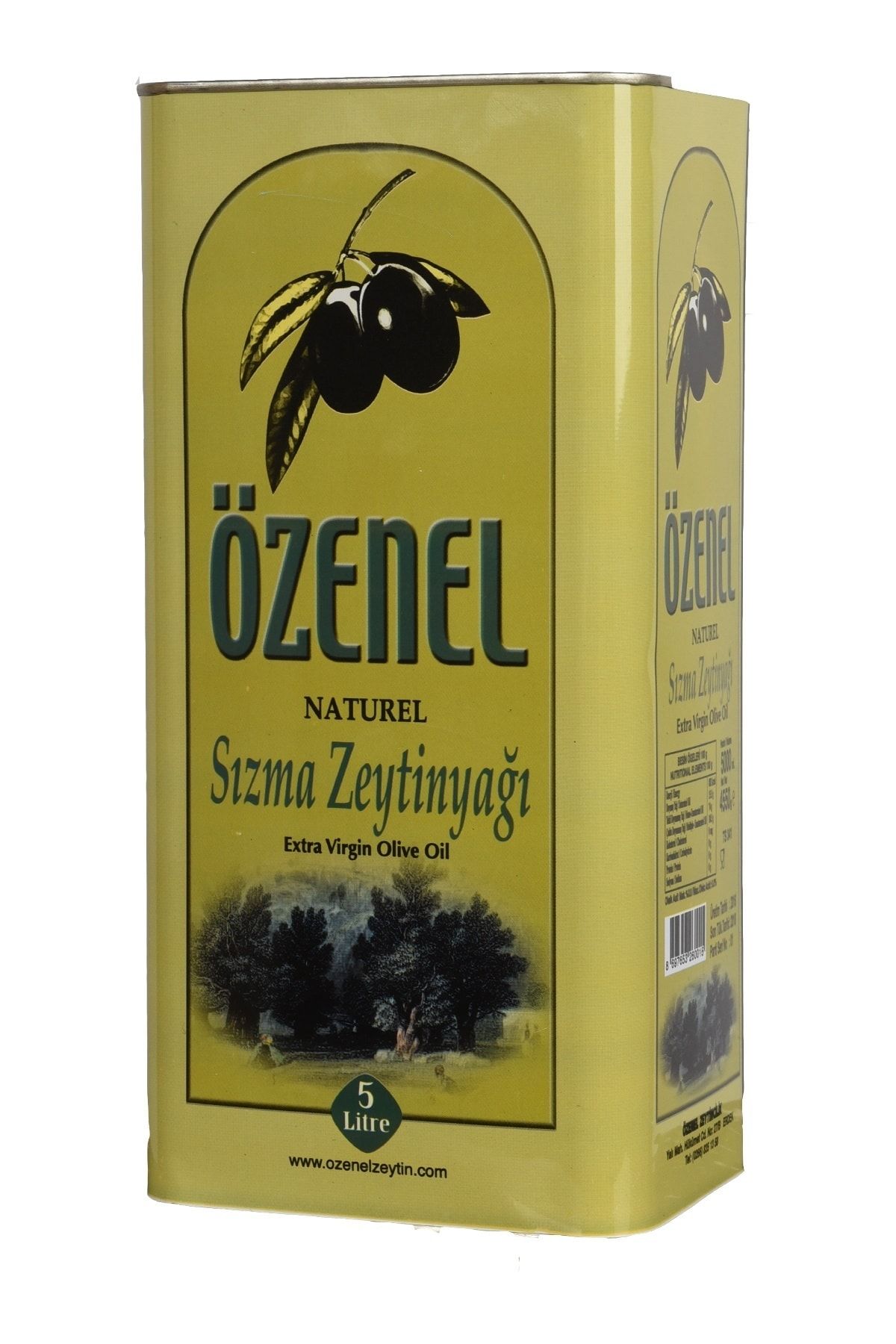 ÖZENEL ZEYTİNCİLİK Soğuk Sıkım Sızma Zeytinyağı 5 Litre Kuzey Egeden Bir Esinti