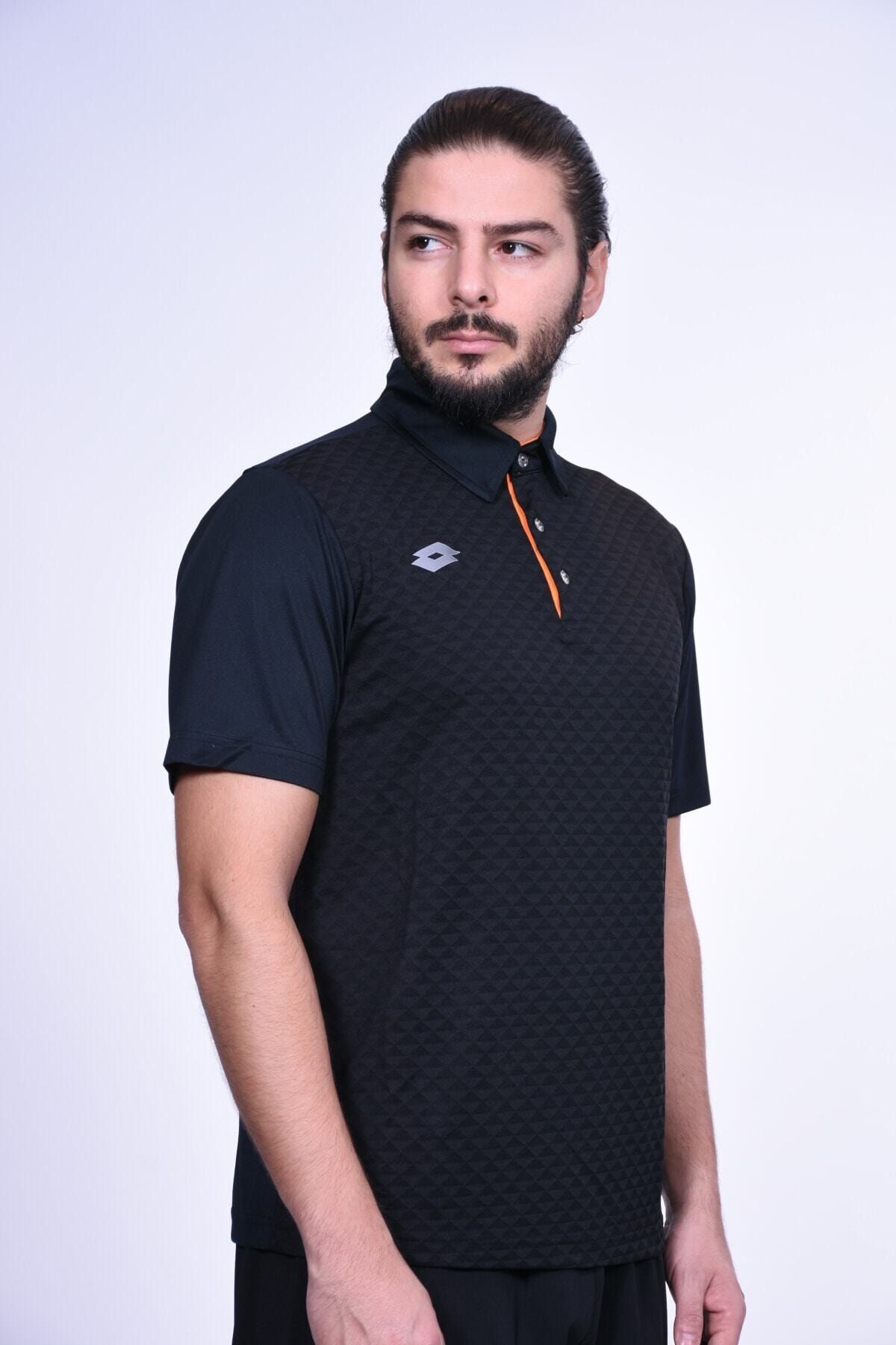 Lotto Polo Yaka T-shirt-erkek-siyah/turuncu-polo Mlt Pl Iı-r8246