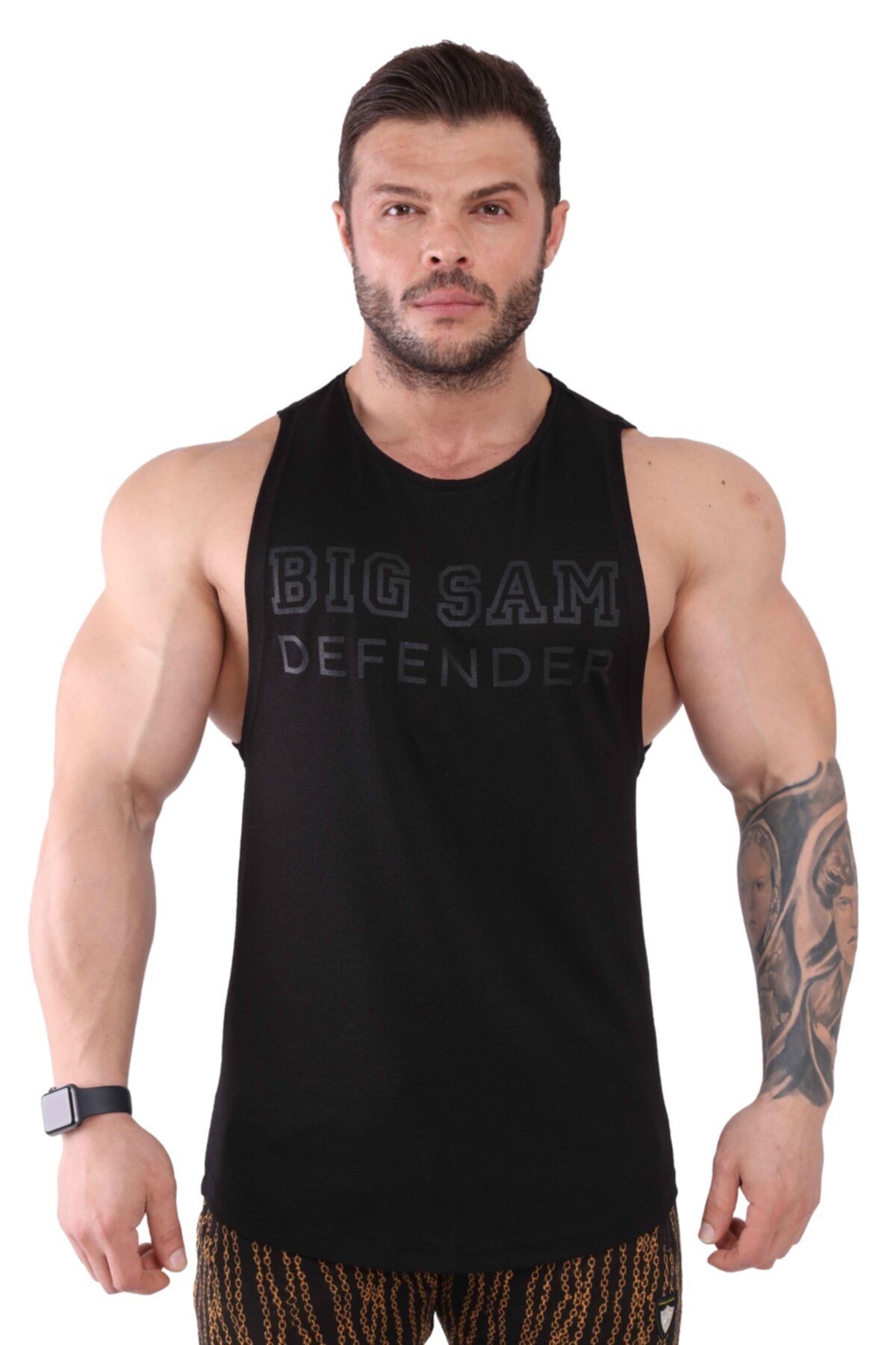 Big Sam Spor Üst Kolsuz Fitness T-shirt 2348