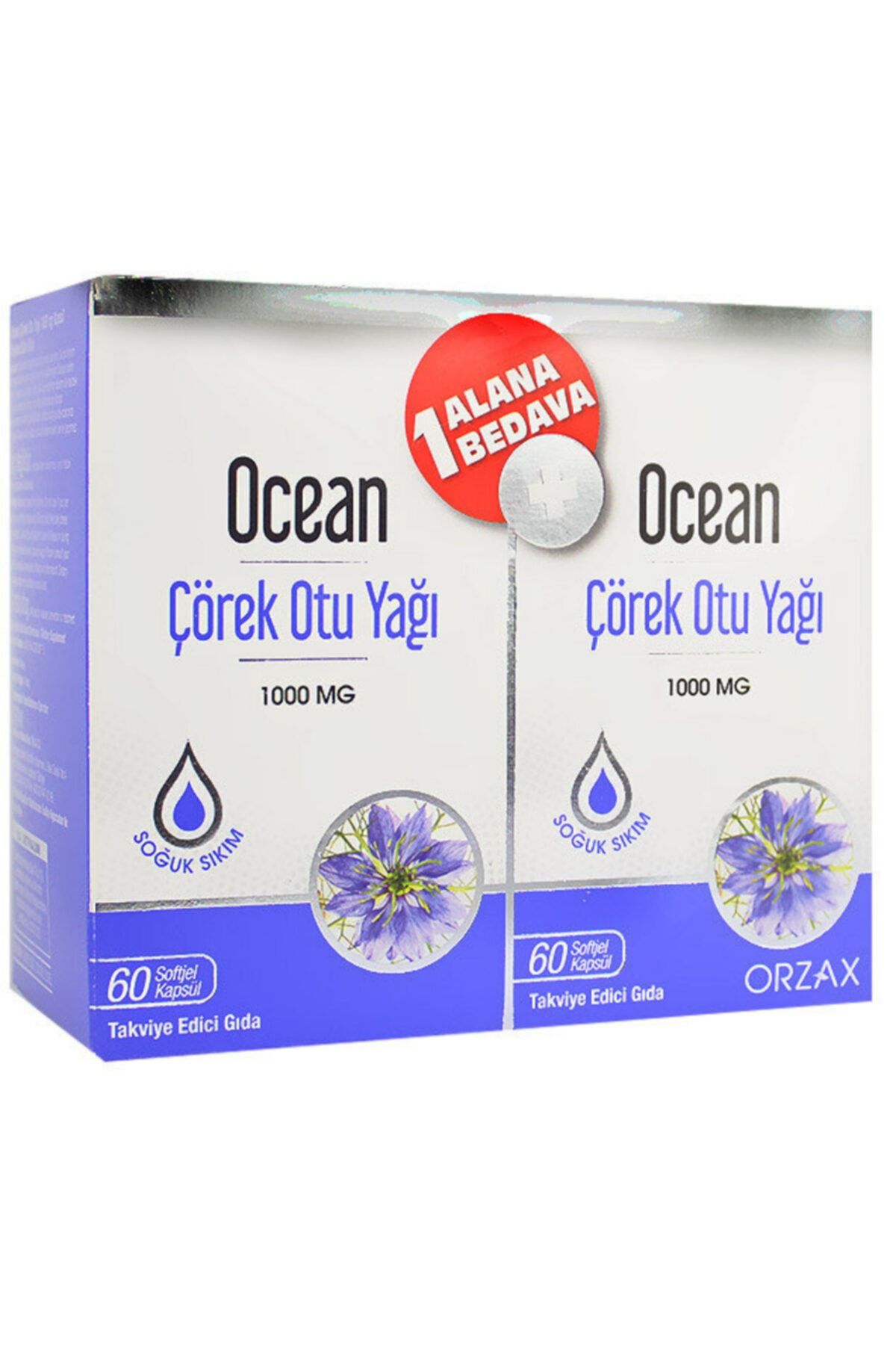 Ocean Ocean Çörek Otu Yağı 1000 mg 60 Kapsül 2'li Paket