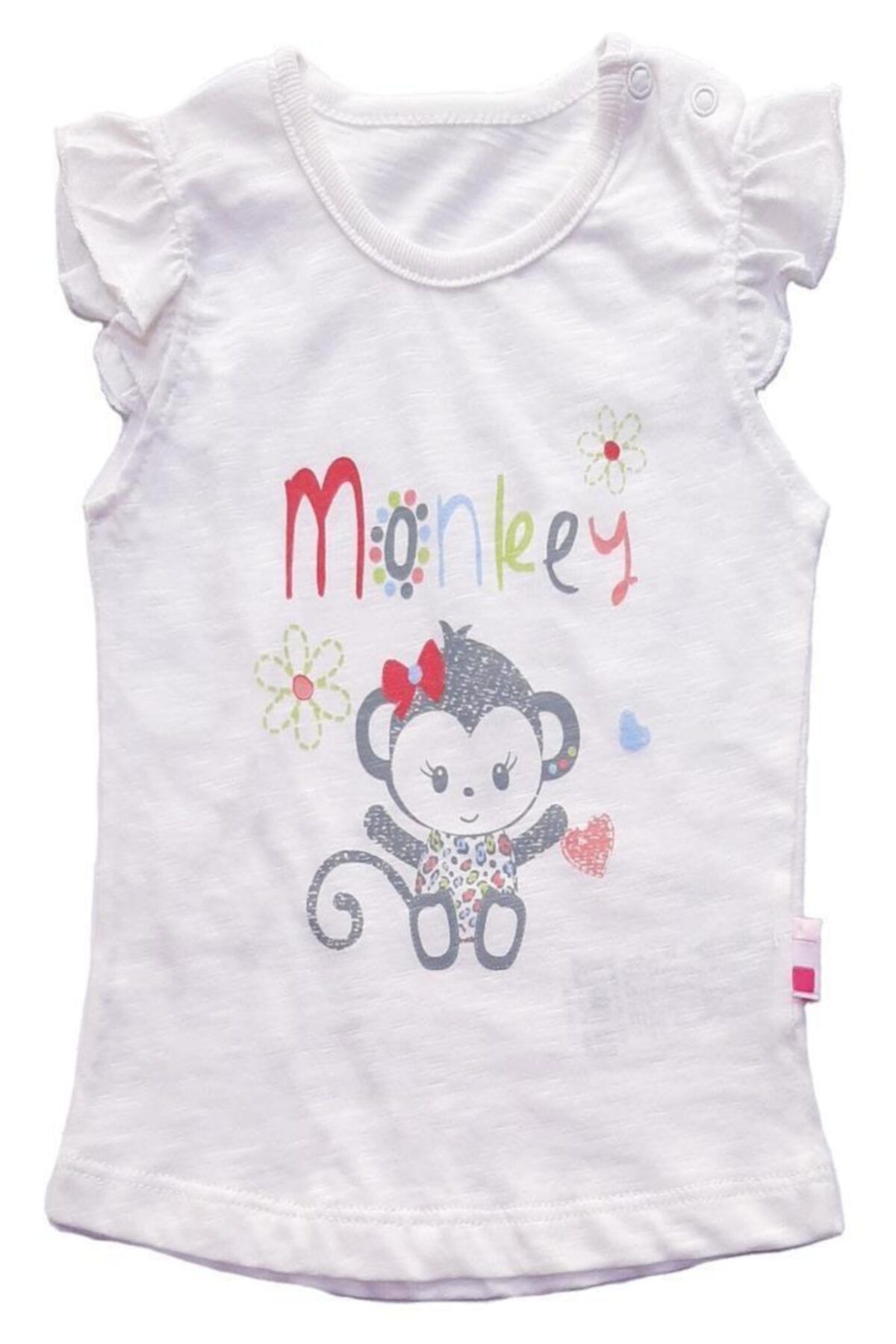 Baby Center Babycenter Kolu Fırfırlı Sevimli Maymun Monkey Tişört
