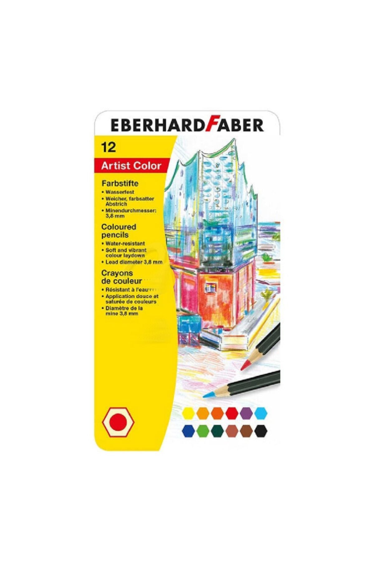 Eberhard Faber Artist Color 12'li Kuru Boya Kalem Ef-516112