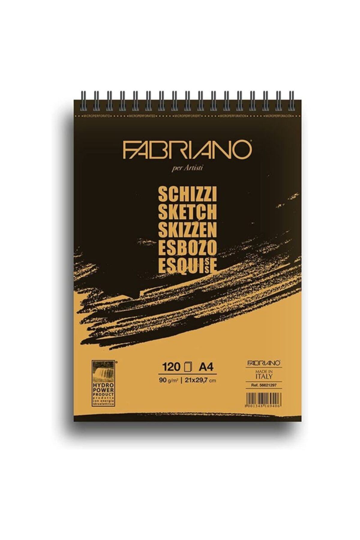 Fabriano Sketch Spiralli Çizim Defteri 90g A4 120 Yaprak