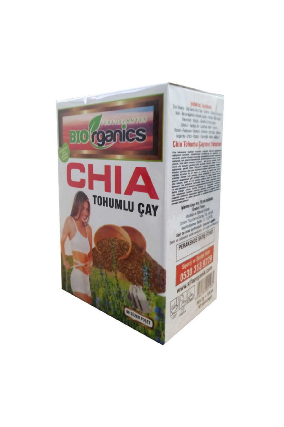 Genel Markalar Chia Tohumlu Çay Chia Form Çayı 60 Süzen Poşet Çay