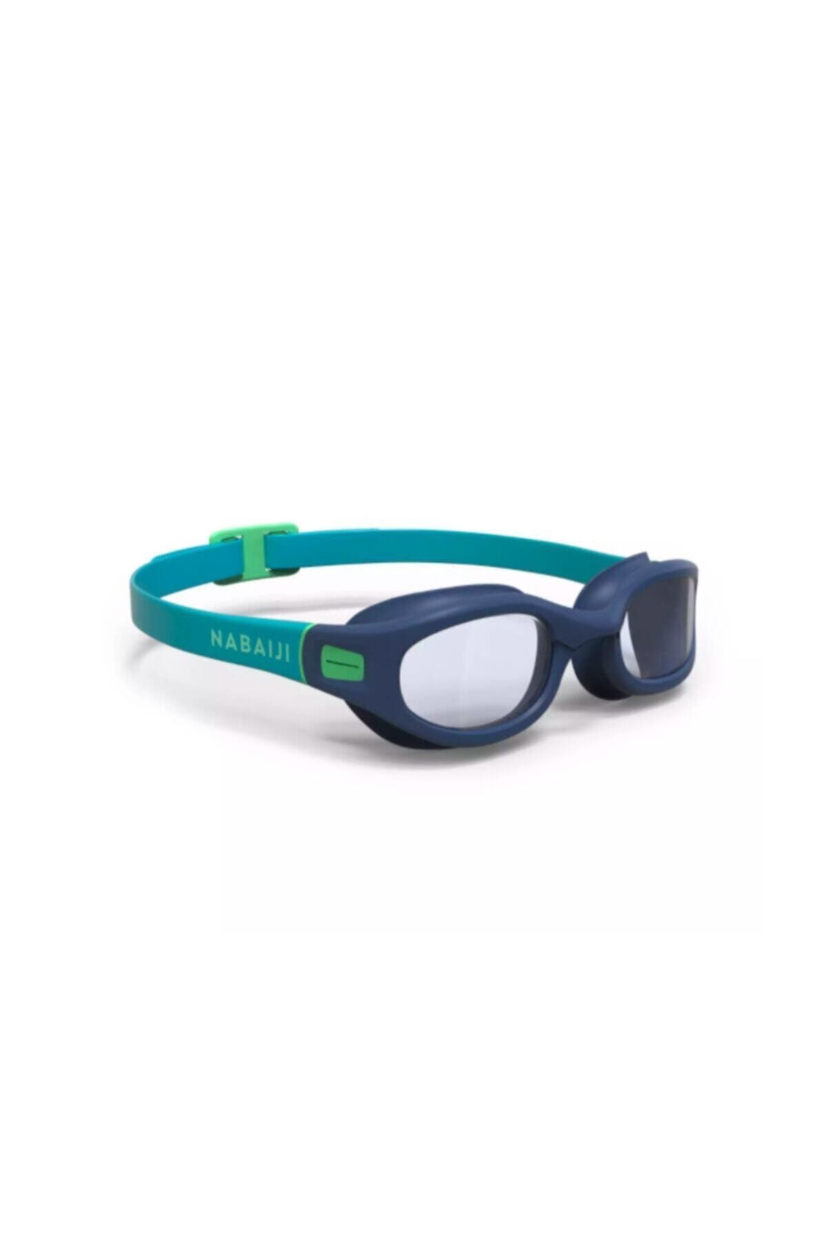 Decathlon - Yetişkin Deniz Gözlüğü Yüzücü Gözlüğü Mavi Yeşil Şeffaf Camlar L Boy Soft