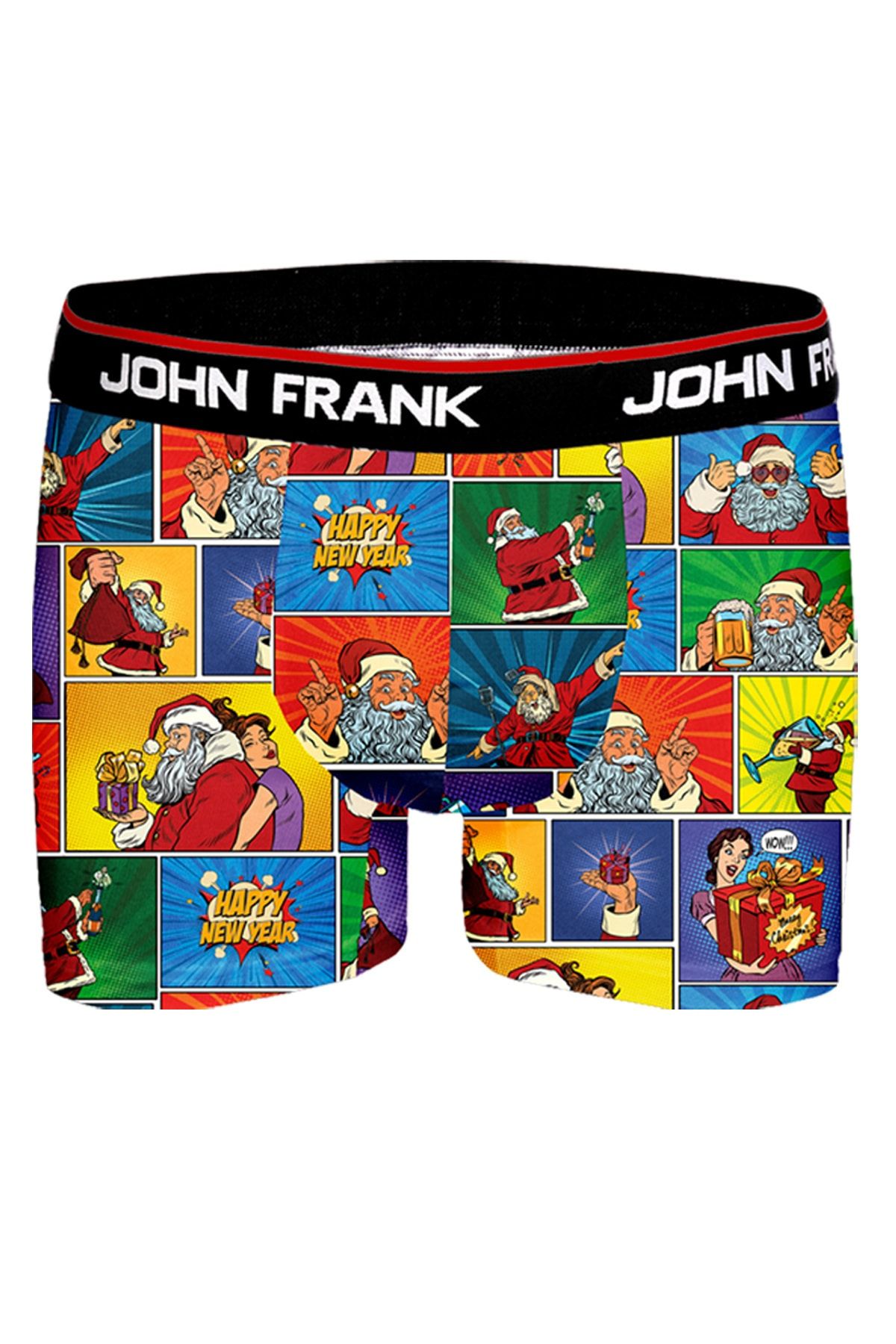 John Frank Erkek New Year Comics Desenli Boxer