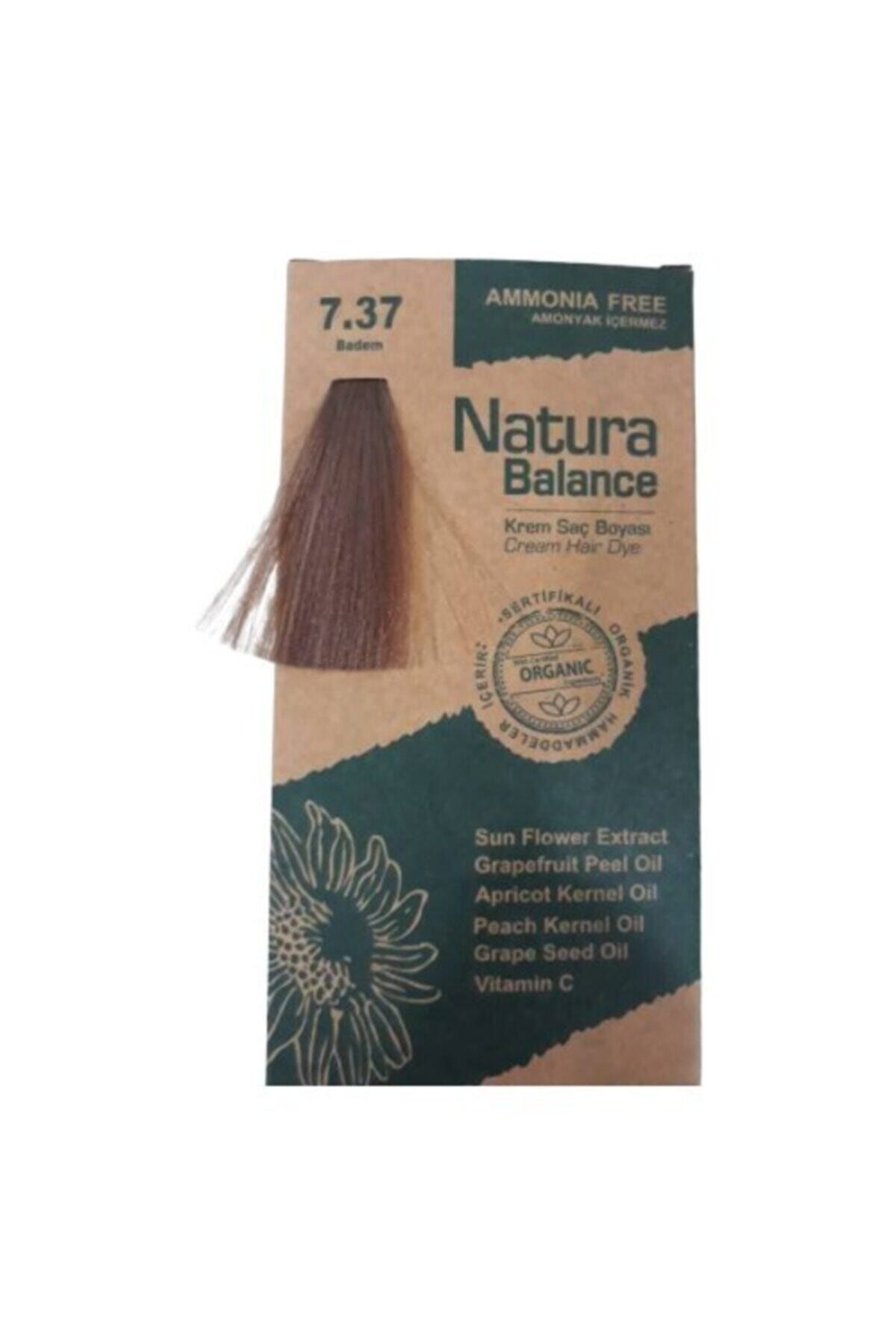NATURABALANCE Natura Balance - Organik Krem Saç Boyası 7.37 Badem